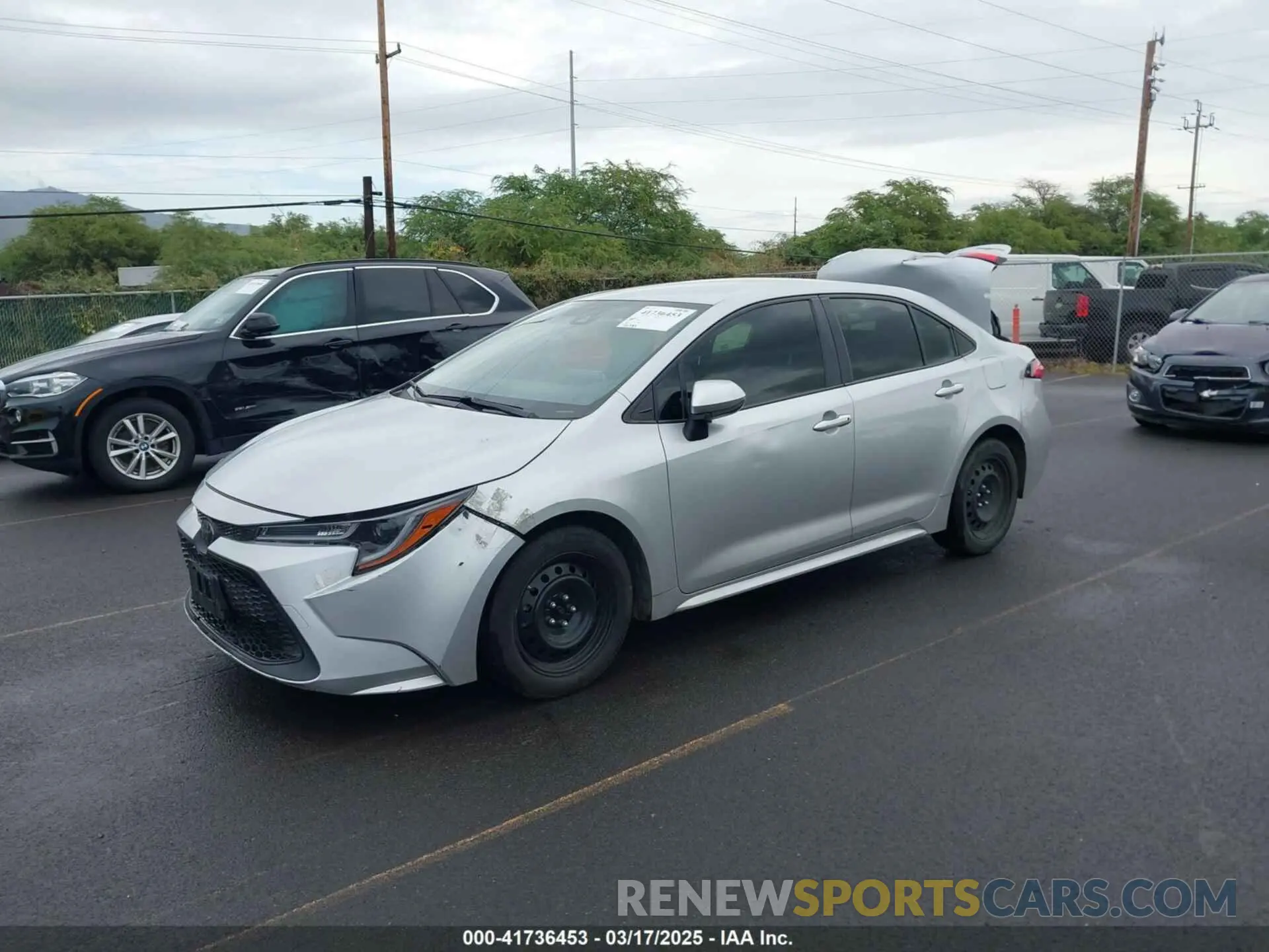 2 Фотография поврежденного автомобиля JTDEPRAE2LJ026338 TOYOTA COROLLA 2020
