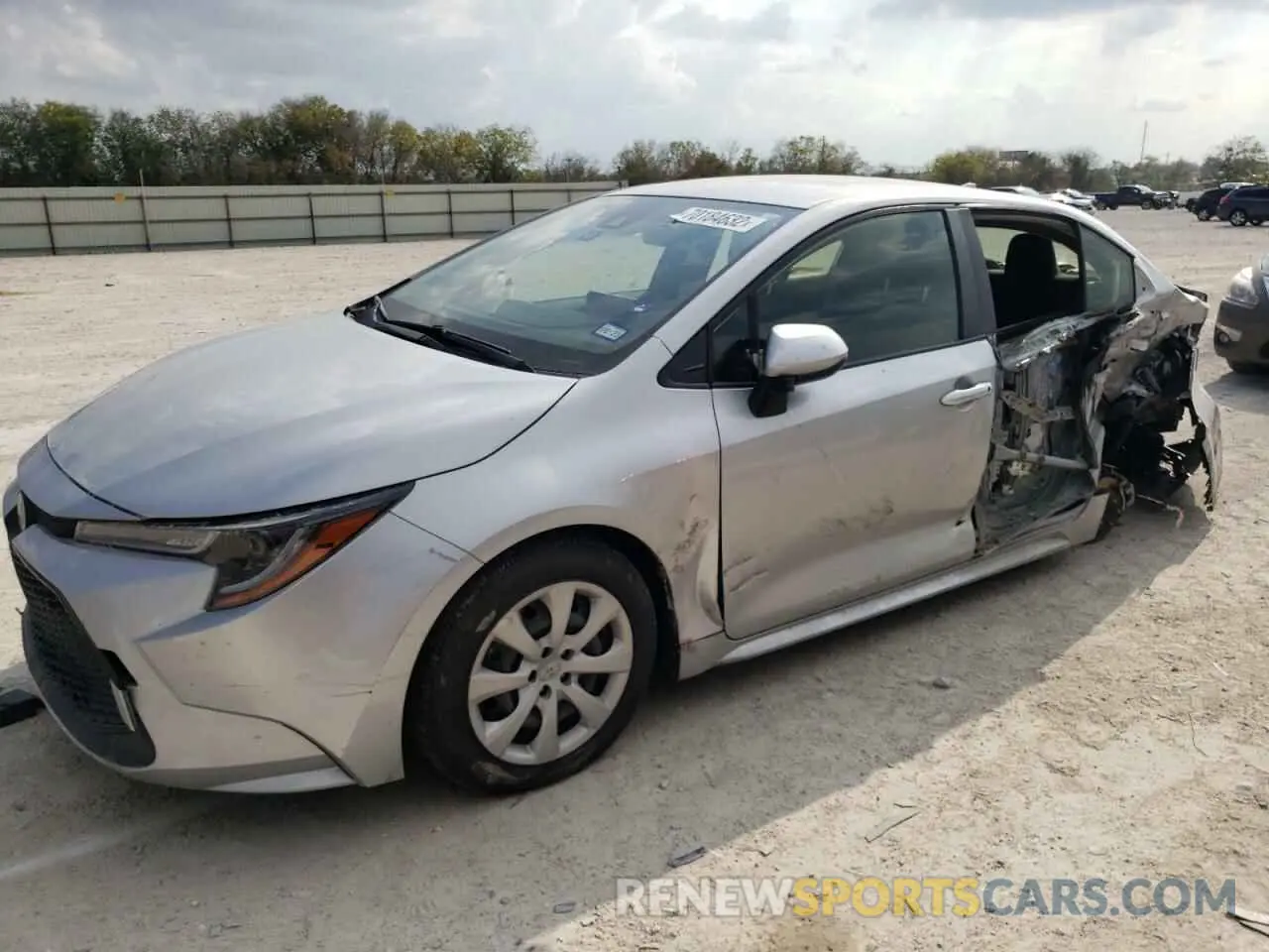 1 Photograph of a damaged car JTDEPRAE2LJ034729 TOYOTA COROLLA 2020