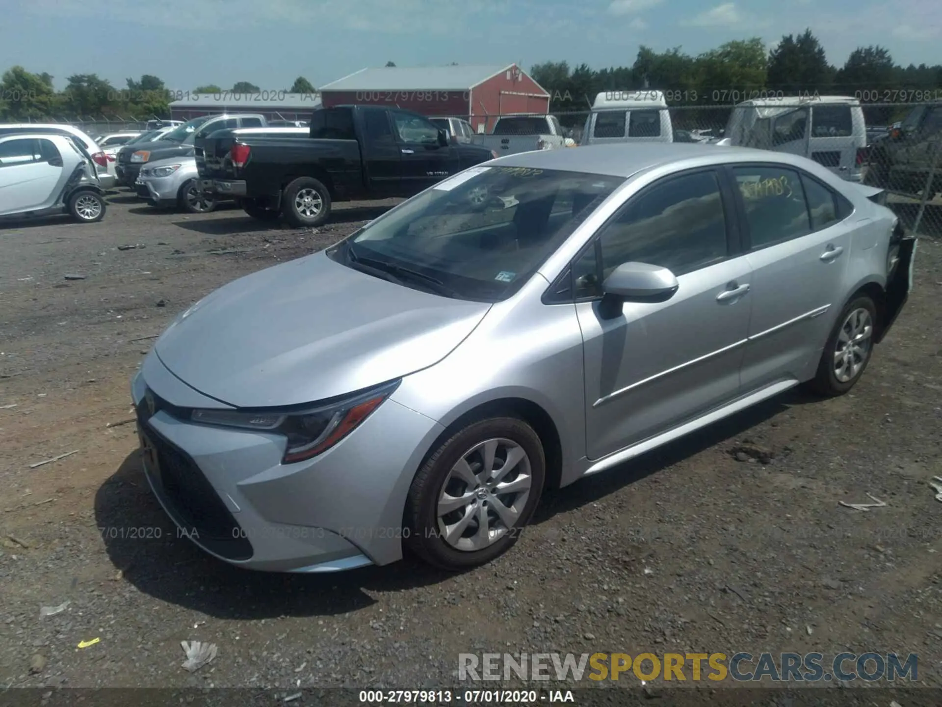 2 Photograph of a damaged car JTDEPRAE2LJ048291 TOYOTA COROLLA 2020