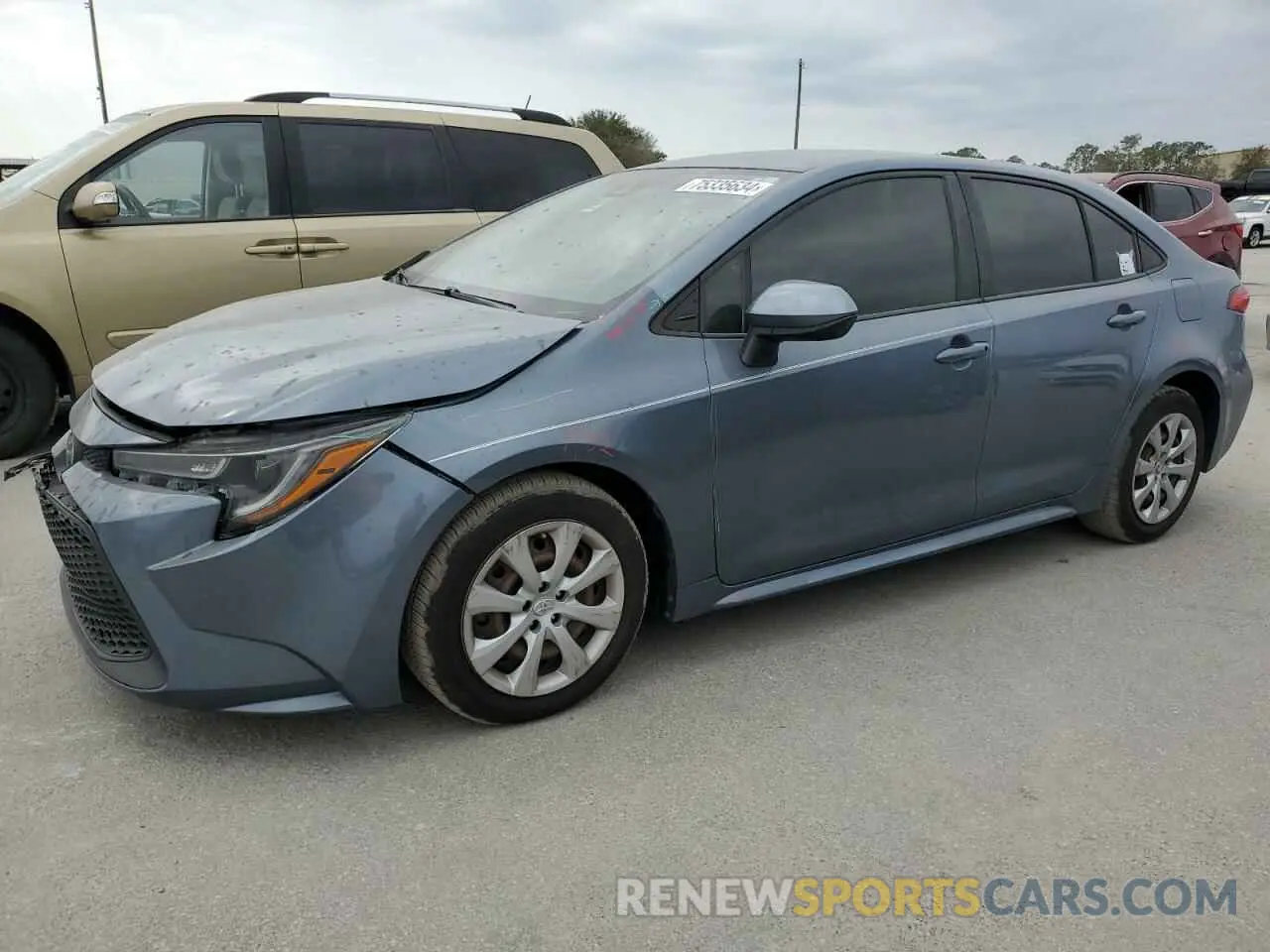 1 Photograph of a damaged car JTDEPRAE2LJ067584 TOYOTA COROLLA 2020