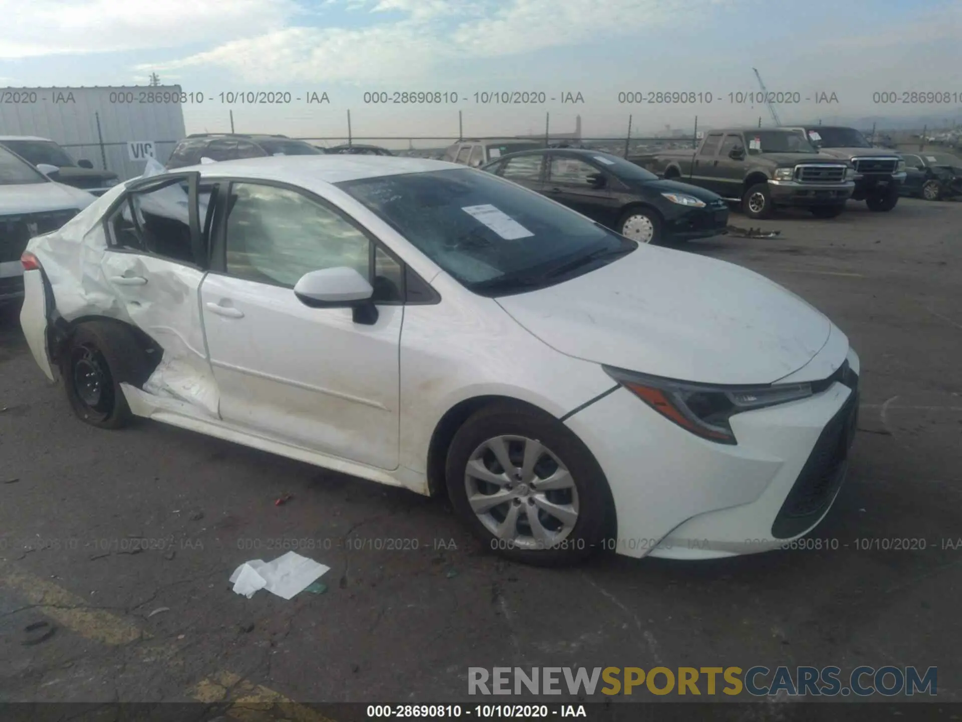 1 Photograph of a damaged car JTDEPRAE2LJ067729 TOYOTA COROLLA 2020