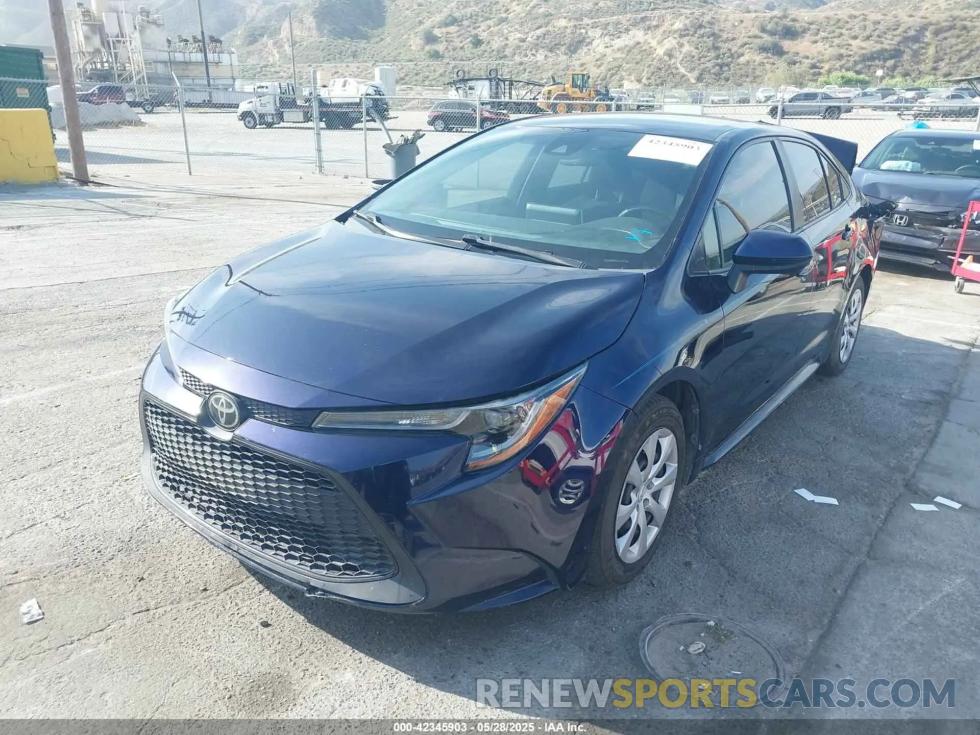 2 Photograph of a damaged car JTDEPRAE2LJ075555 TOYOTA COROLLA 2020