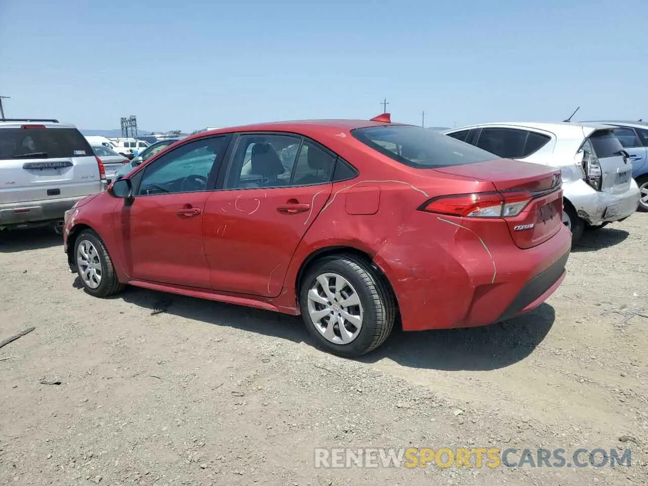 2 Photograph of a damaged car JTDEPRAE2LJ092520 TOYOTA COROLLA 2020