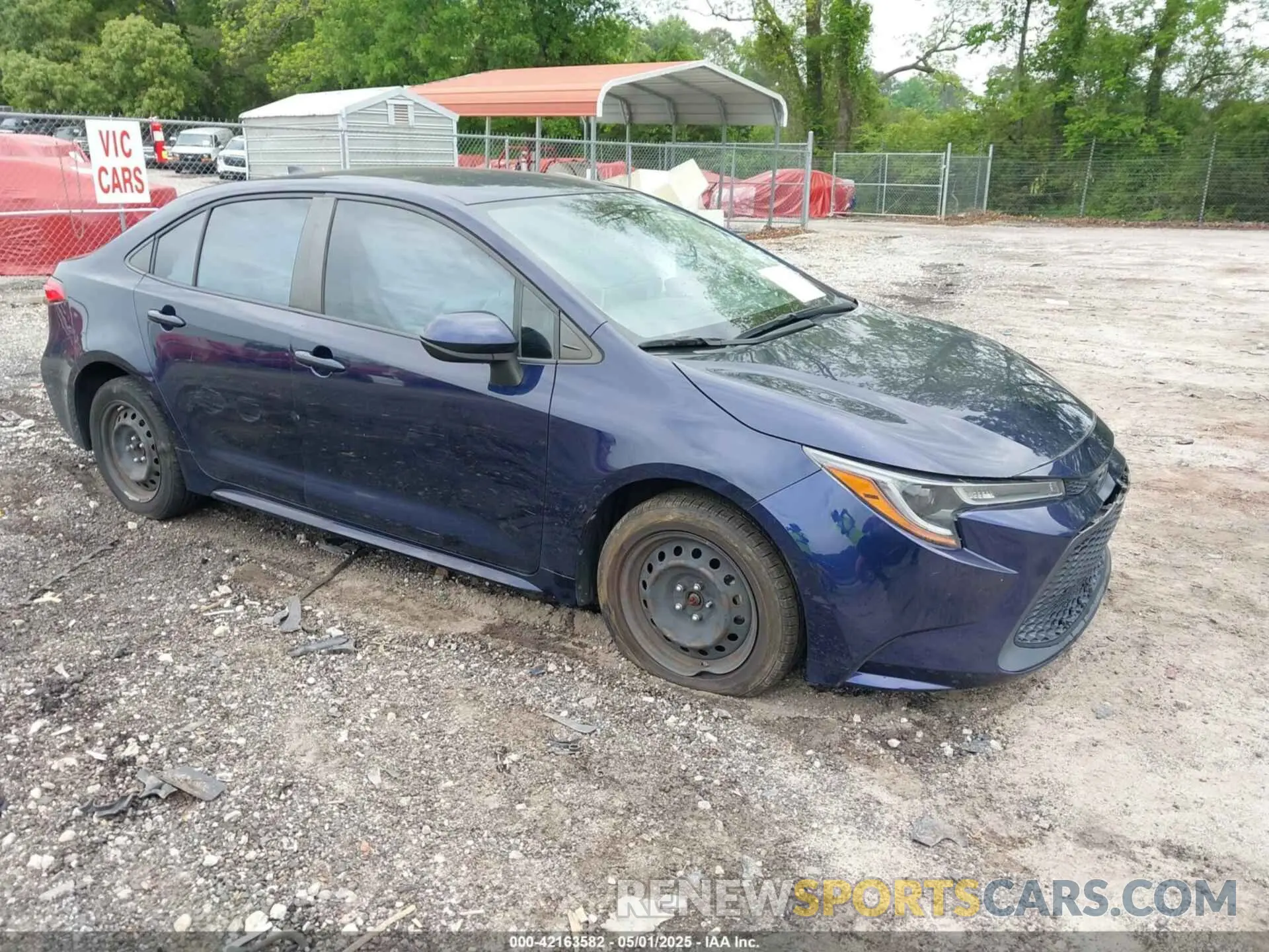 1 Photograph of a damaged car JTDEPRAE2LJ098723 TOYOTA COROLLA 2020