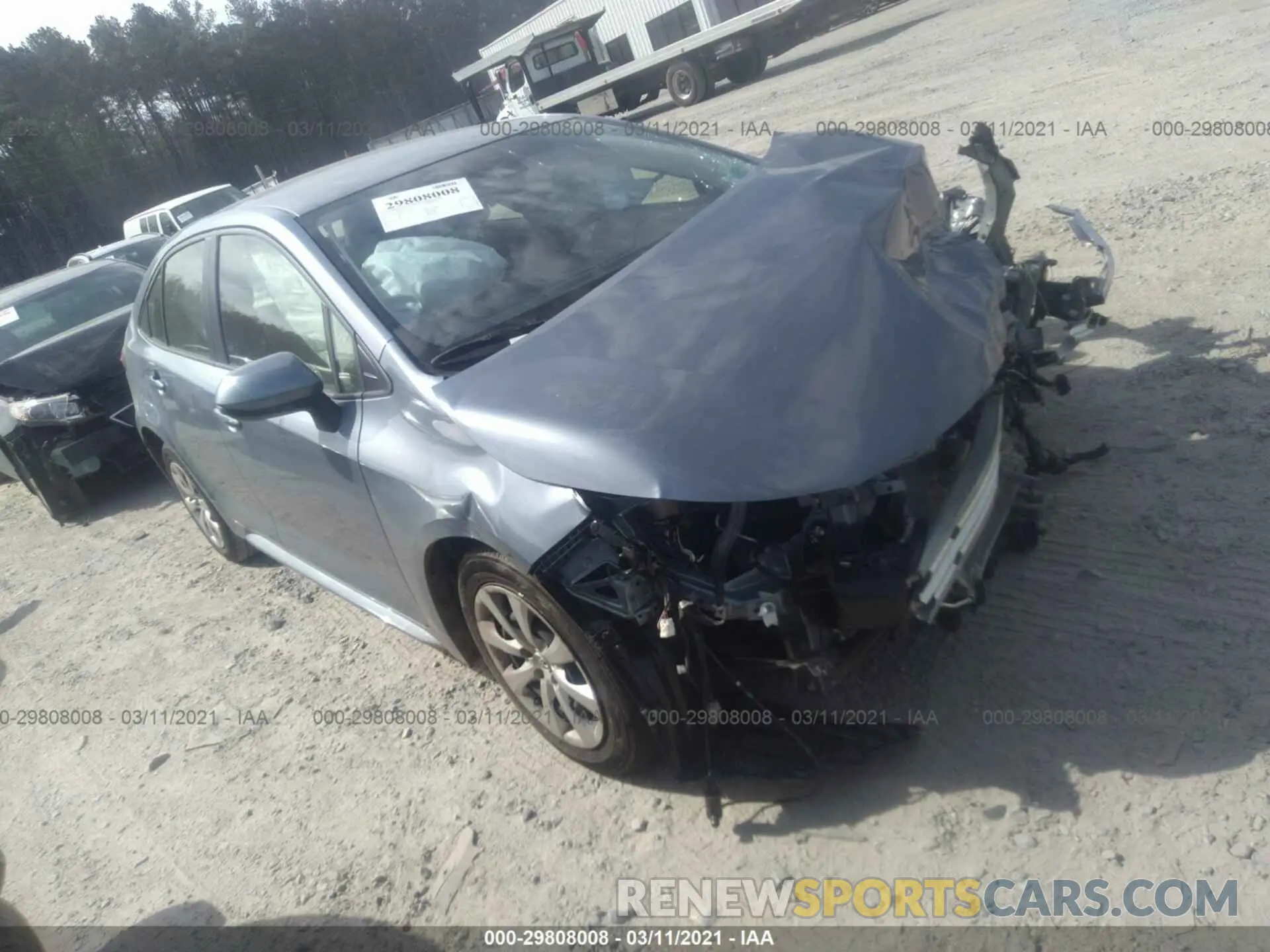 1 Photograph of a damaged car JTDEPRAE2LJ100471 TOYOTA COROLLA 2020