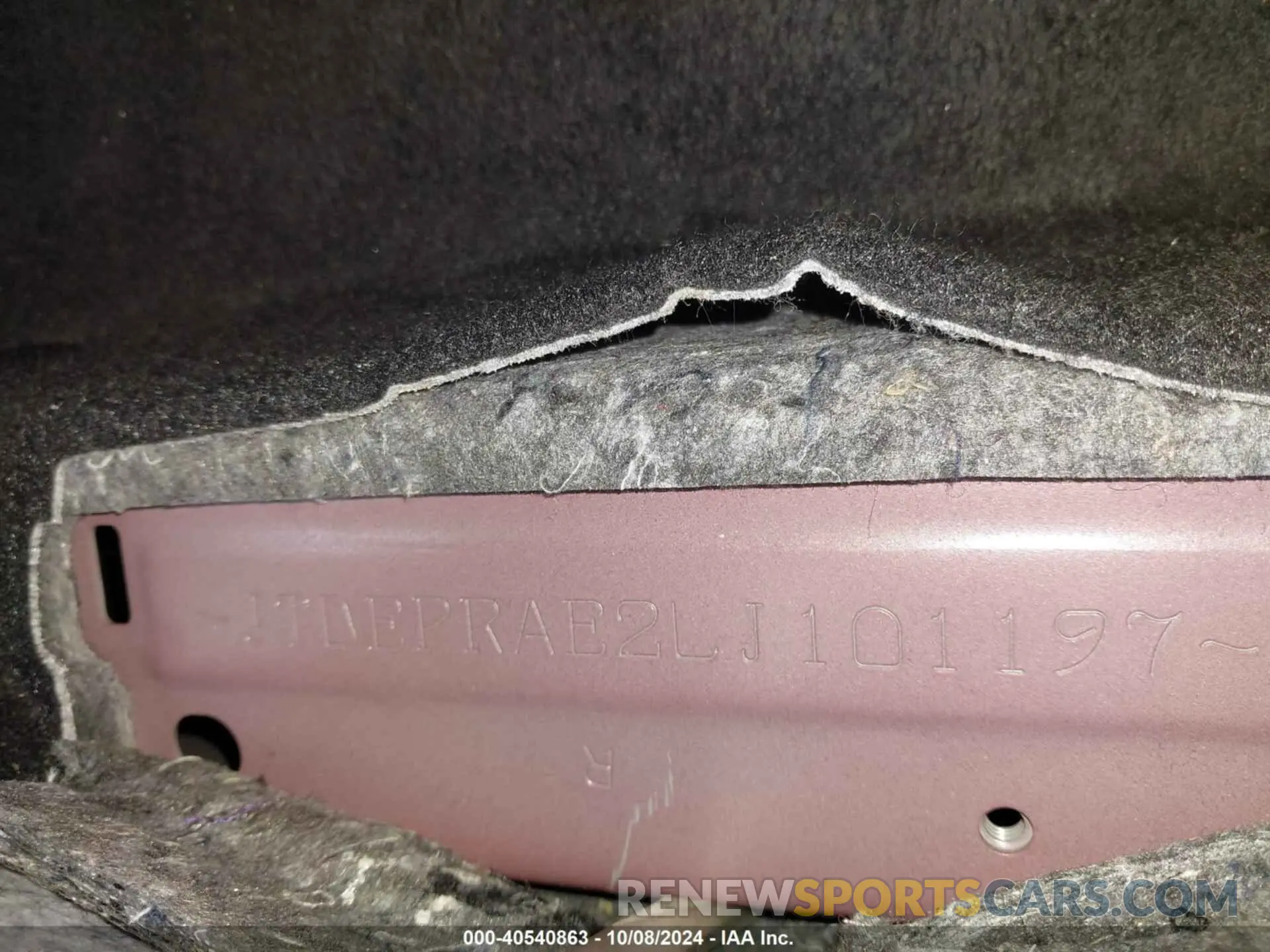 9 Photograph of a damaged car JTDEPRAE2LJ101197 TOYOTA COROLLA 2020