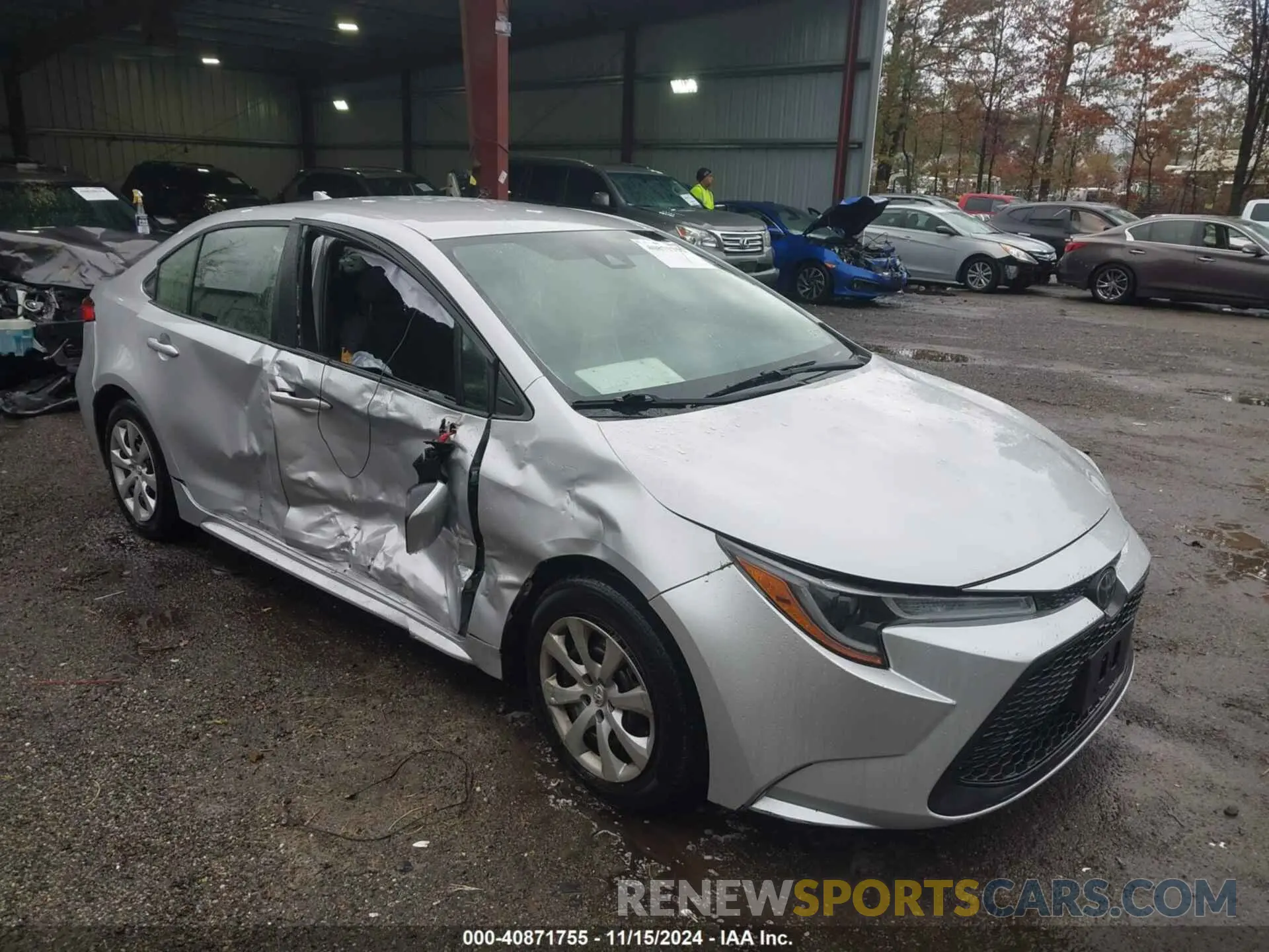 1 Photograph of a damaged car JTDEPRAE2LJ103385 TOYOTA COROLLA 2020