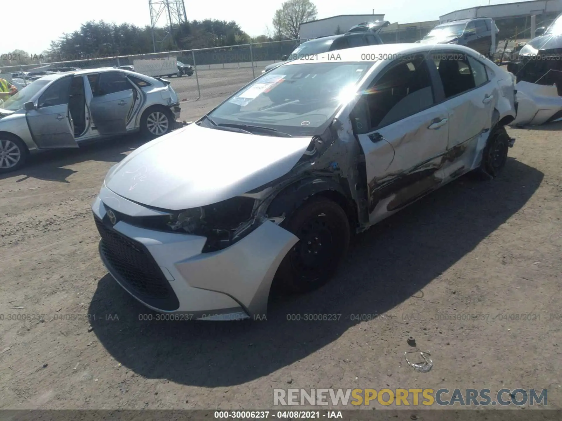 2 Photograph of a damaged car JTDEPRAE2LJ108764 TOYOTA COROLLA 2020