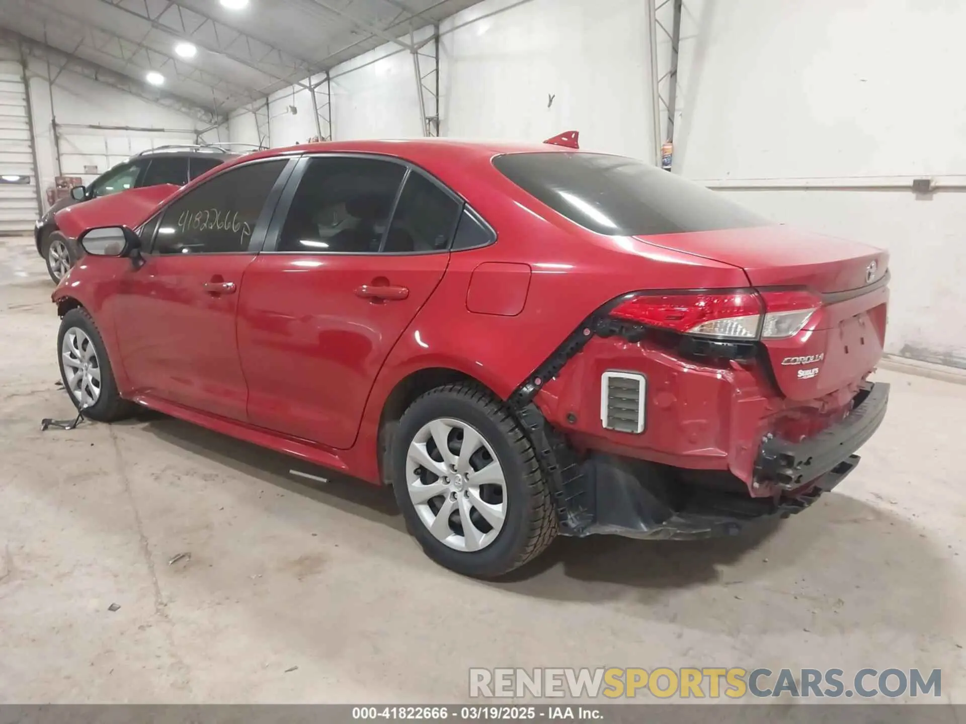 3 Photograph of a damaged car JTDEPRAE3LJ027496 TOYOTA COROLLA 2020
