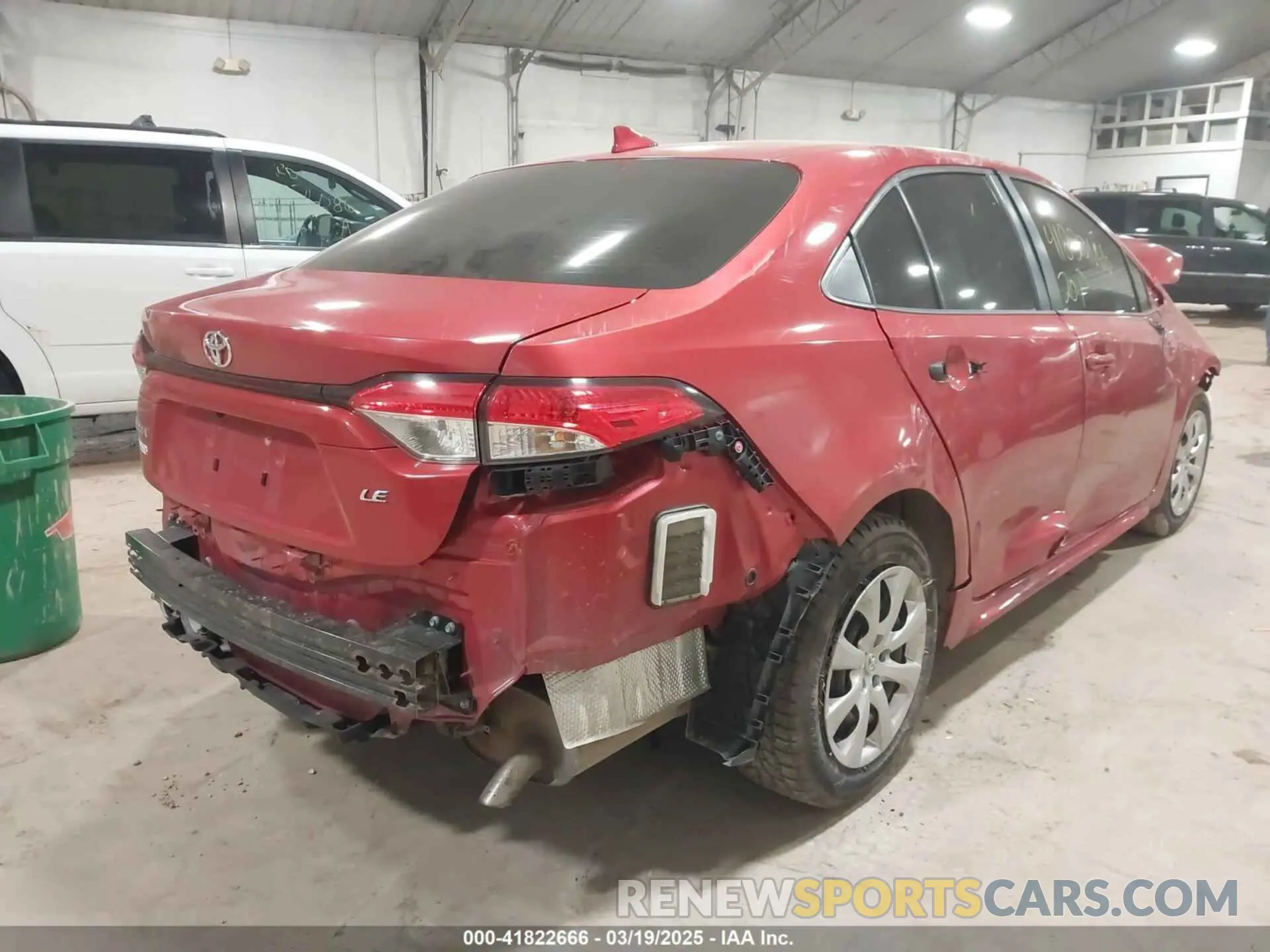 4 Photograph of a damaged car JTDEPRAE3LJ027496 TOYOTA COROLLA 2020