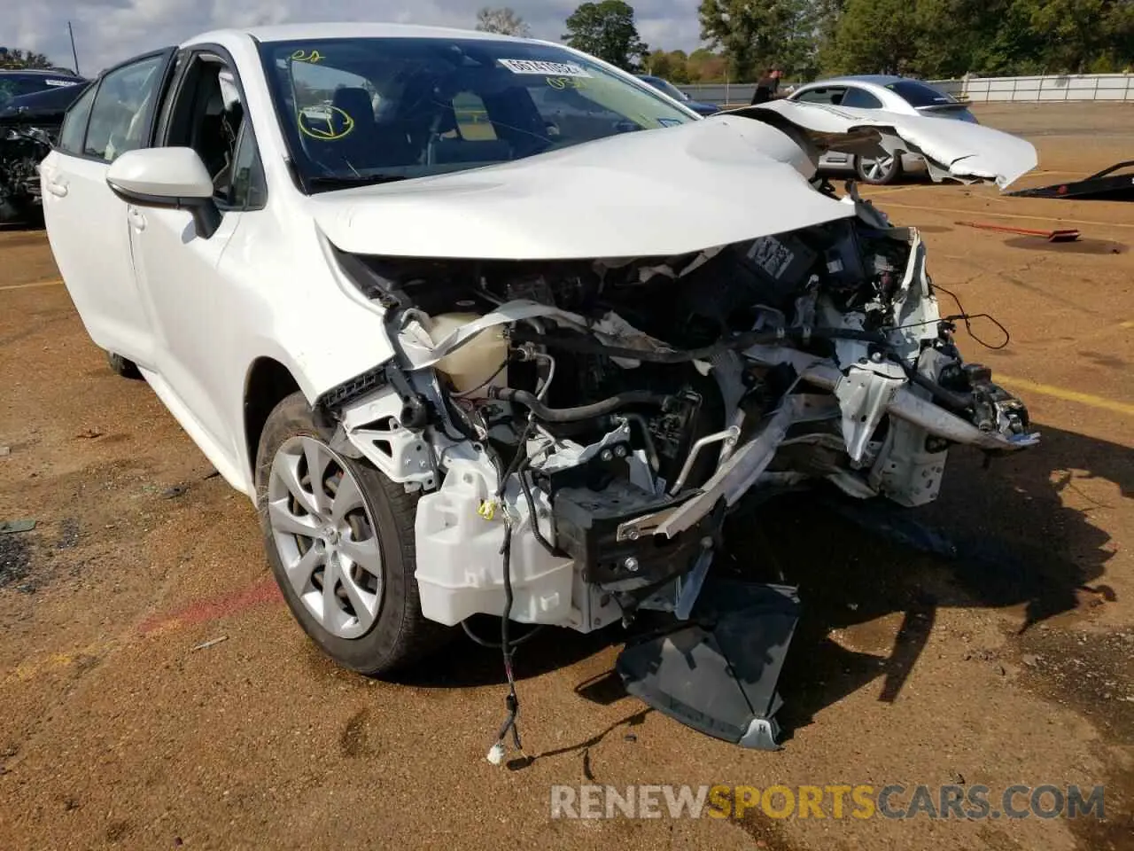 1 Photograph of a damaged car JTDEPRAE3LJ034531 TOYOTA COROLLA 2020