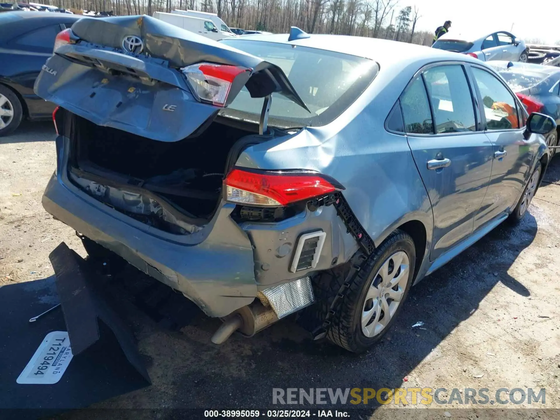 4 Фотография поврежденного автомобиля JTDEPRAE3LJ039180 TOYOTA COROLLA 2020