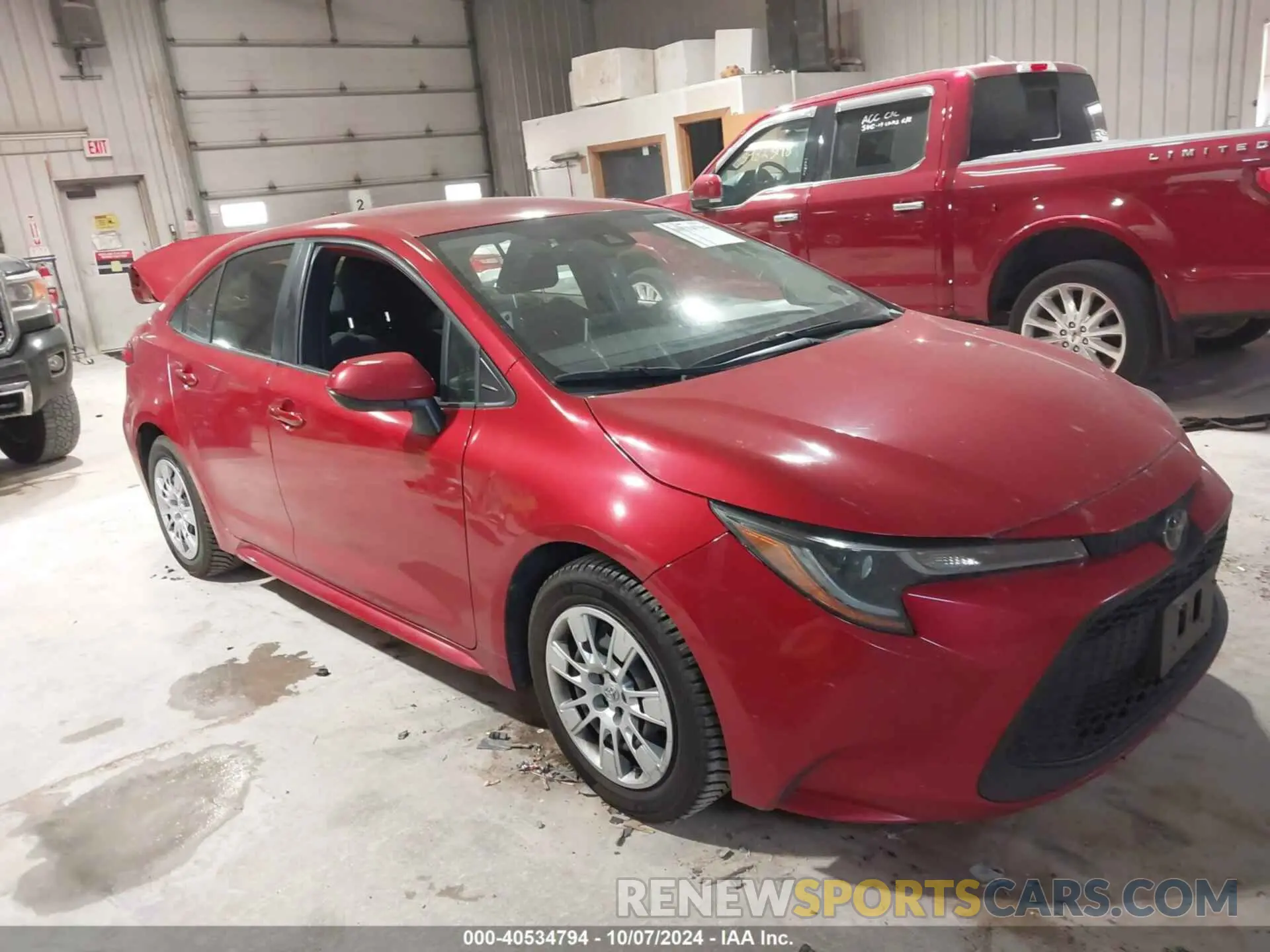 1 Фотография поврежденного автомобиля JTDEPRAE3LJ043178 TOYOTA COROLLA 2020