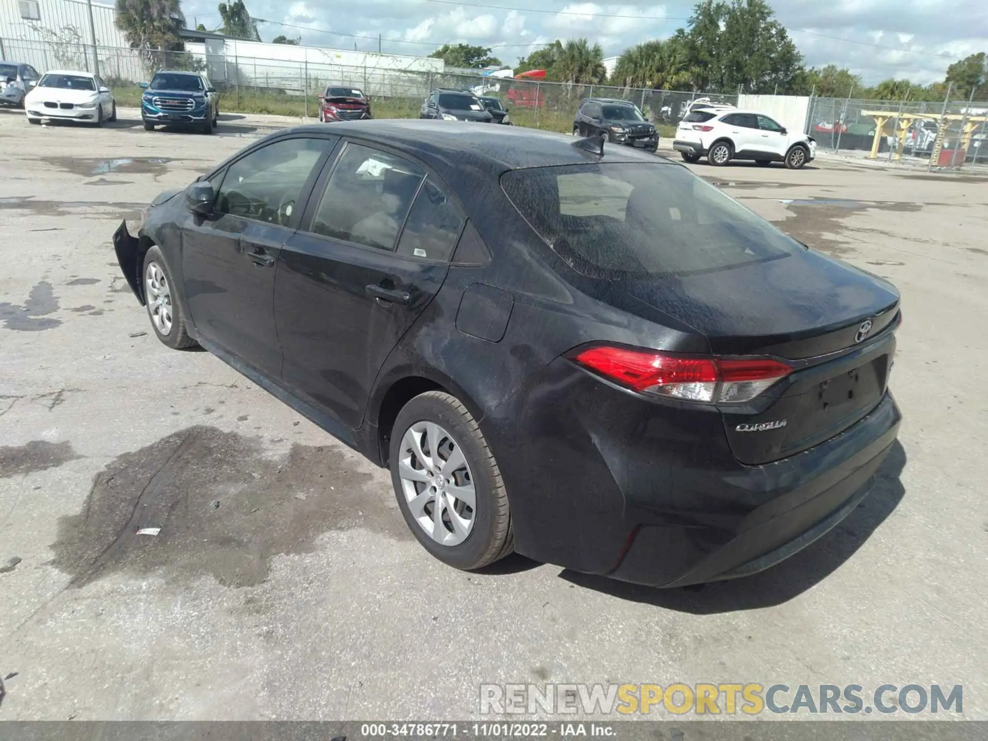 3 Фотография поврежденного автомобиля JTDEPRAE3LJ044279 TOYOTA COROLLA 2020