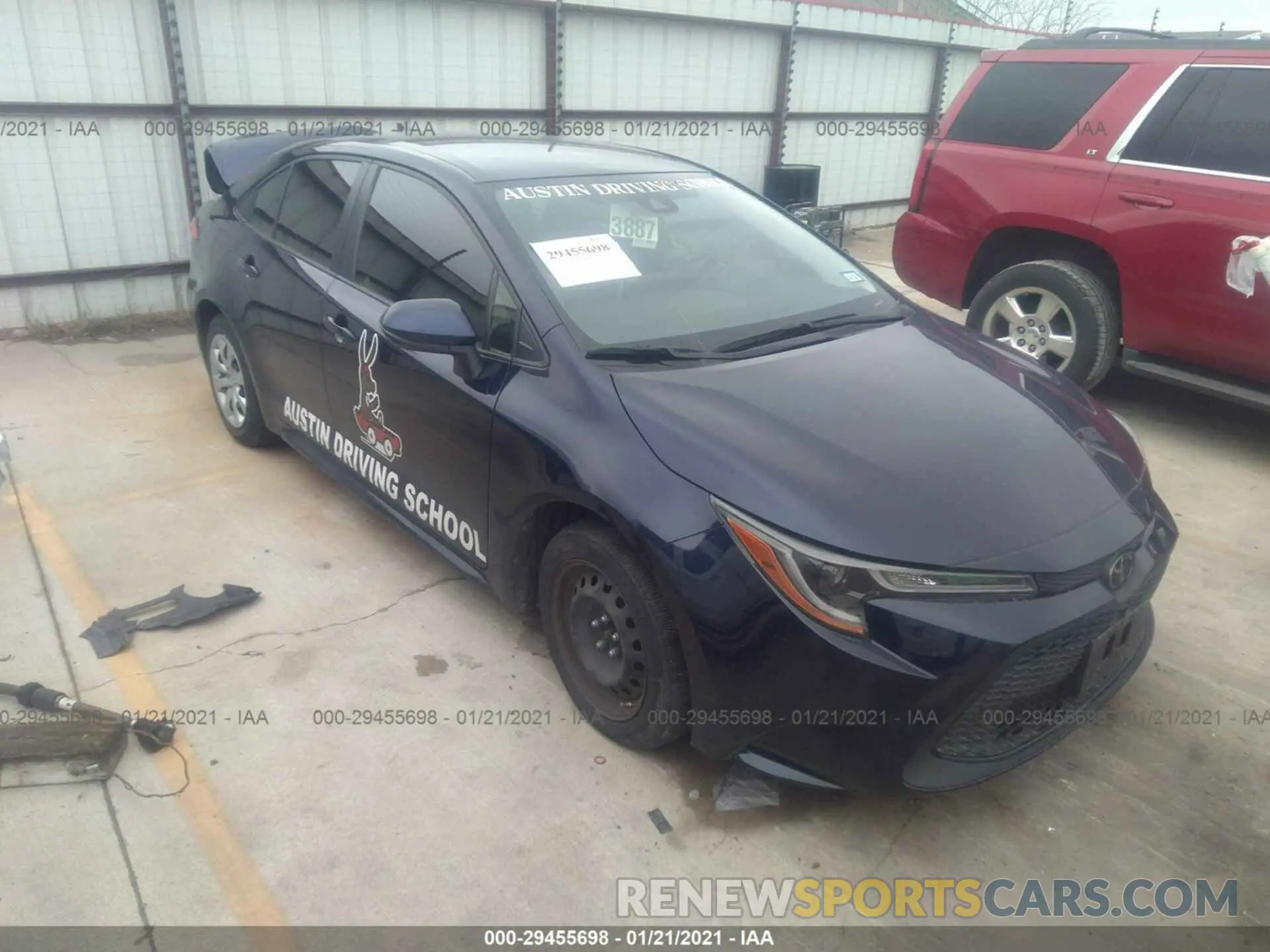 1 Photograph of a damaged car JTDEPRAE3LJ052933 TOYOTA COROLLA 2020