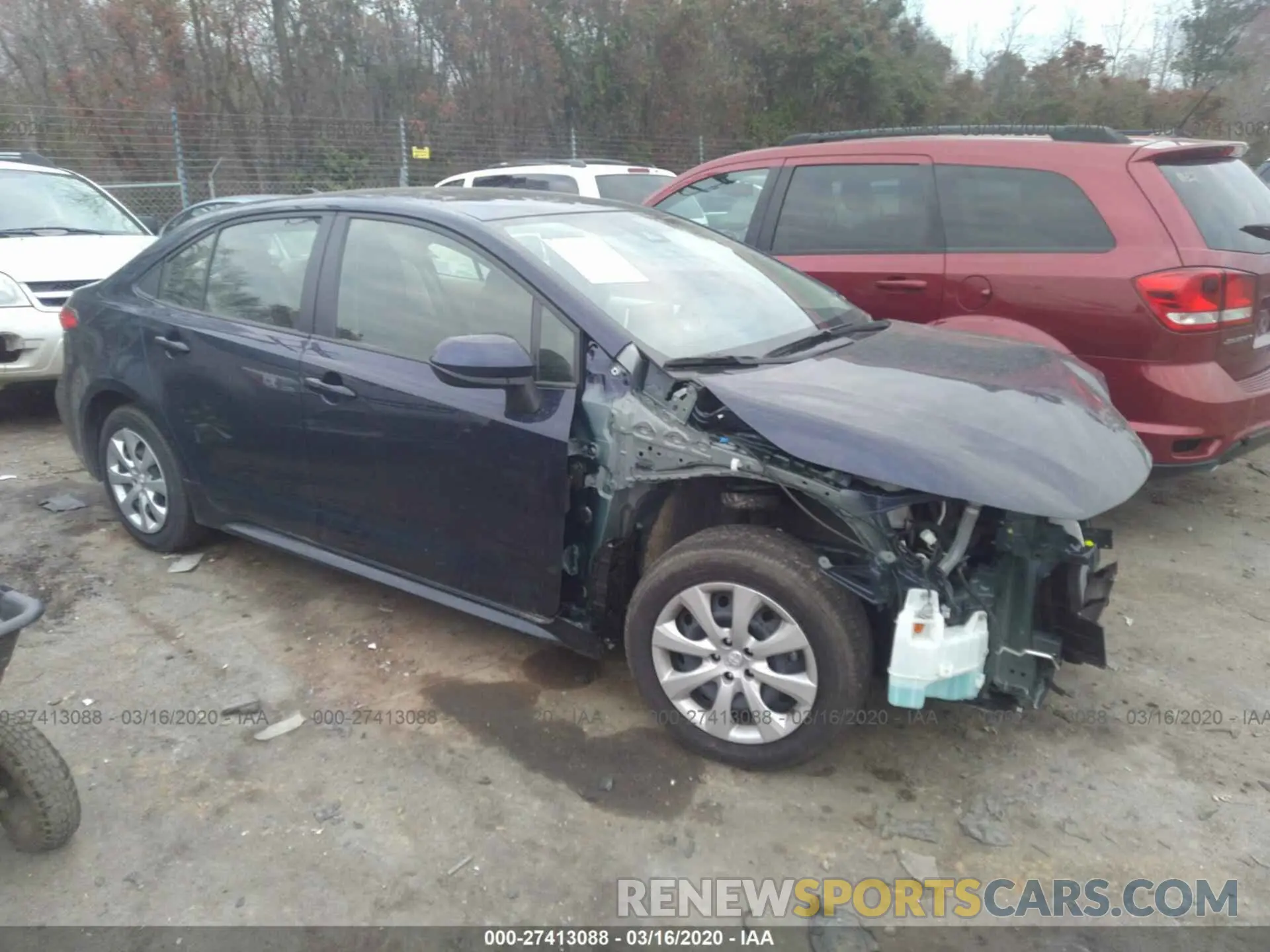 1 Photograph of a damaged car JTDEPRAE3LJ054021 TOYOTA COROLLA 2020