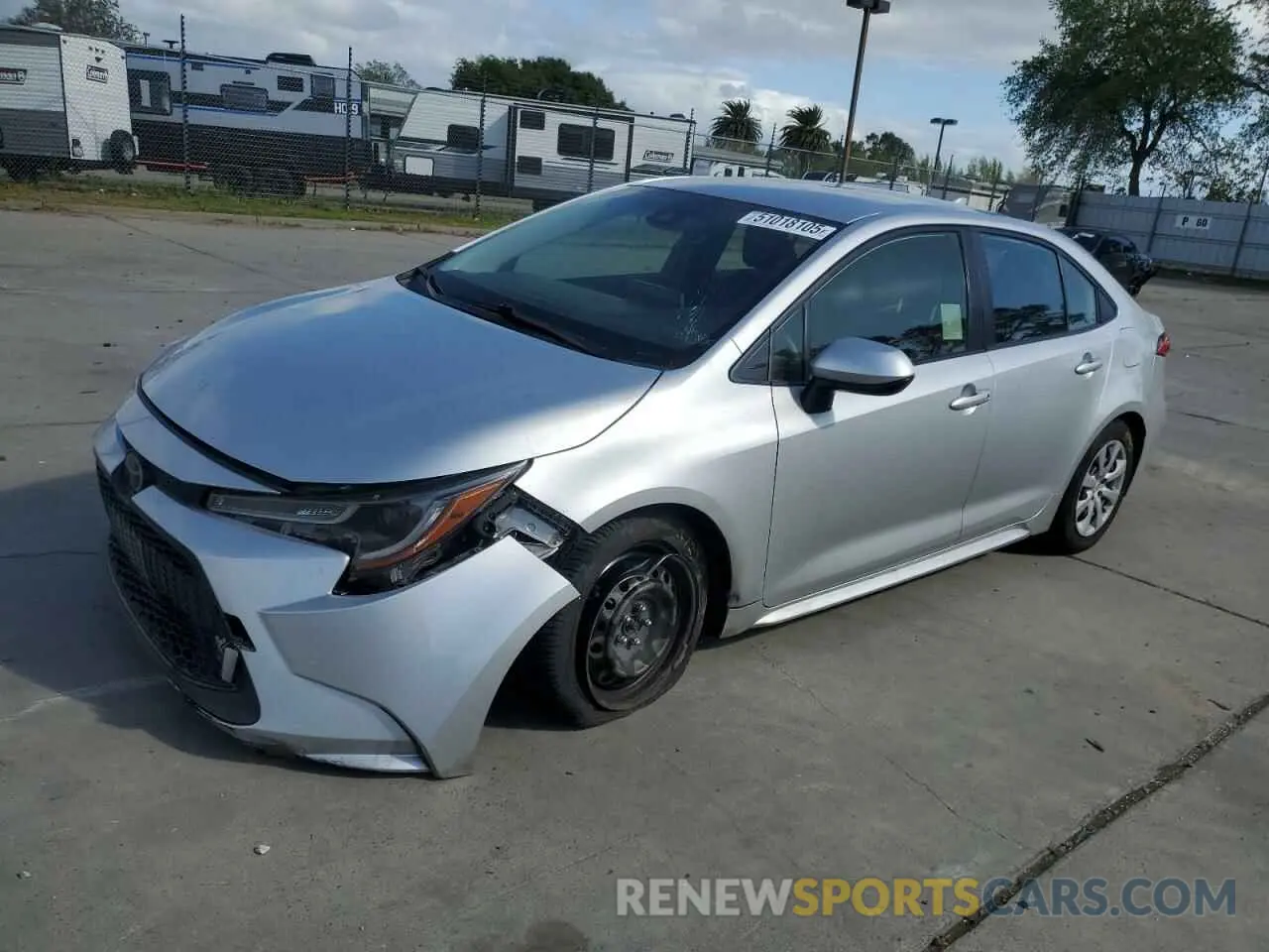 1 Photograph of a damaged car JTDEPRAE3LJ062667 TOYOTA COROLLA 2020