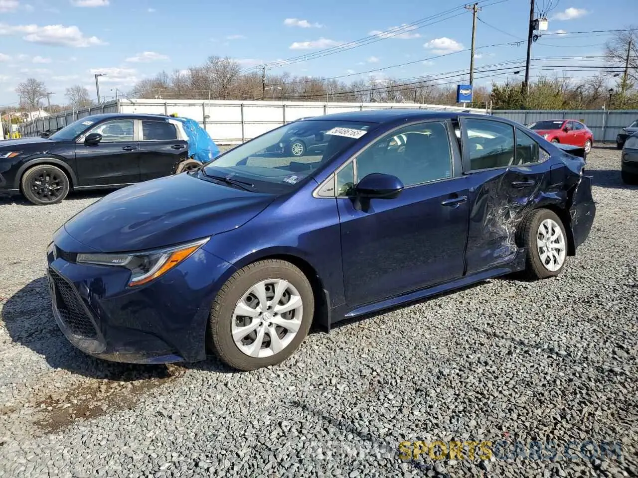 1 Photograph of a damaged car JTDEPRAE3LJ074379 TOYOTA COROLLA 2020