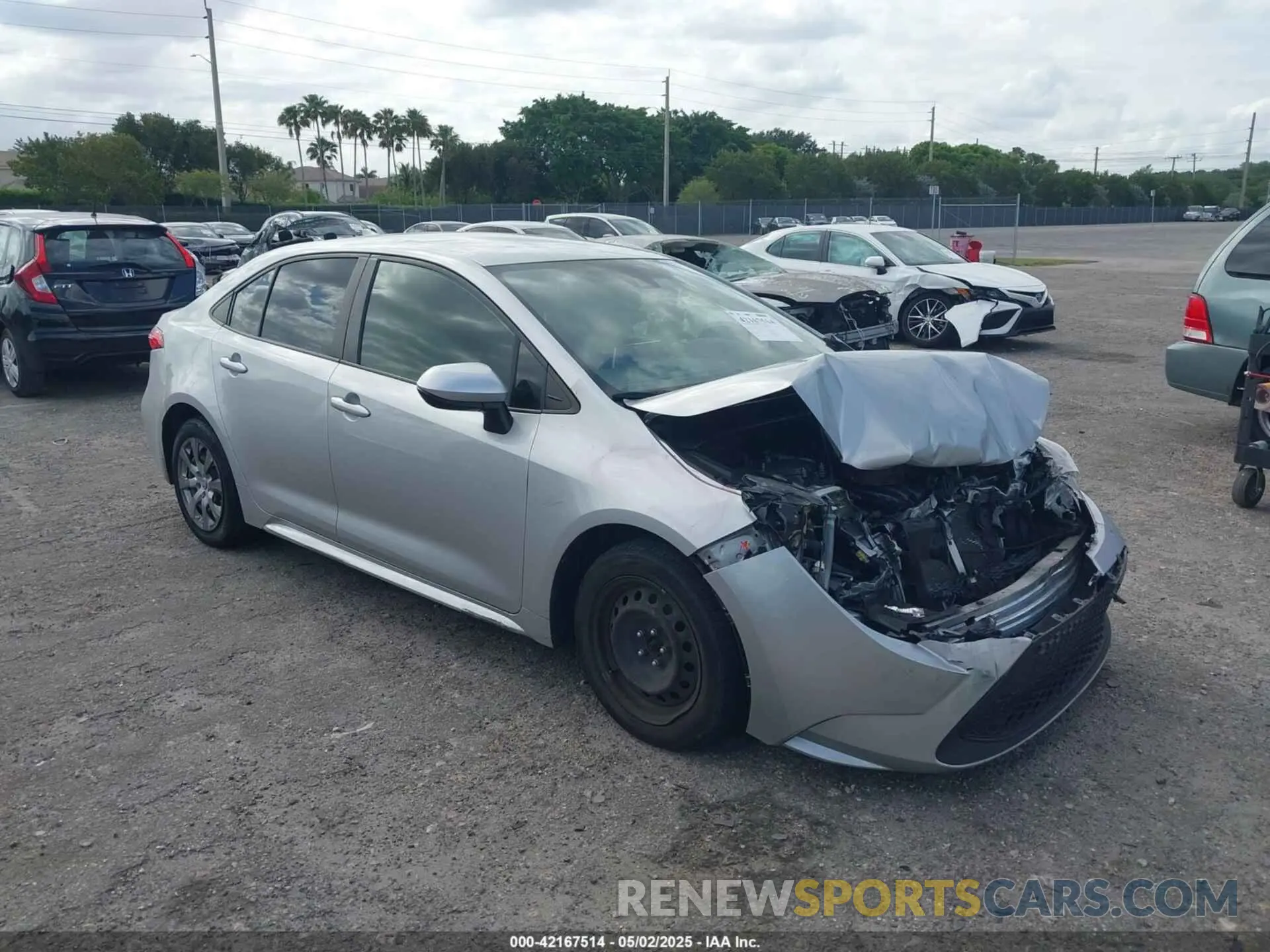 1 Photograph of a damaged car JTDEPRAE3LJ077430 TOYOTA COROLLA 2020