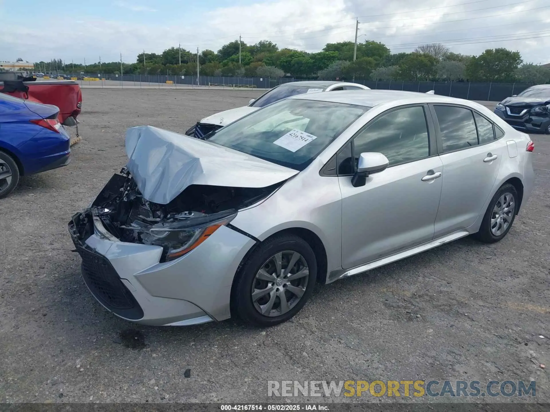 2 Photograph of a damaged car JTDEPRAE3LJ077430 TOYOTA COROLLA 2020
