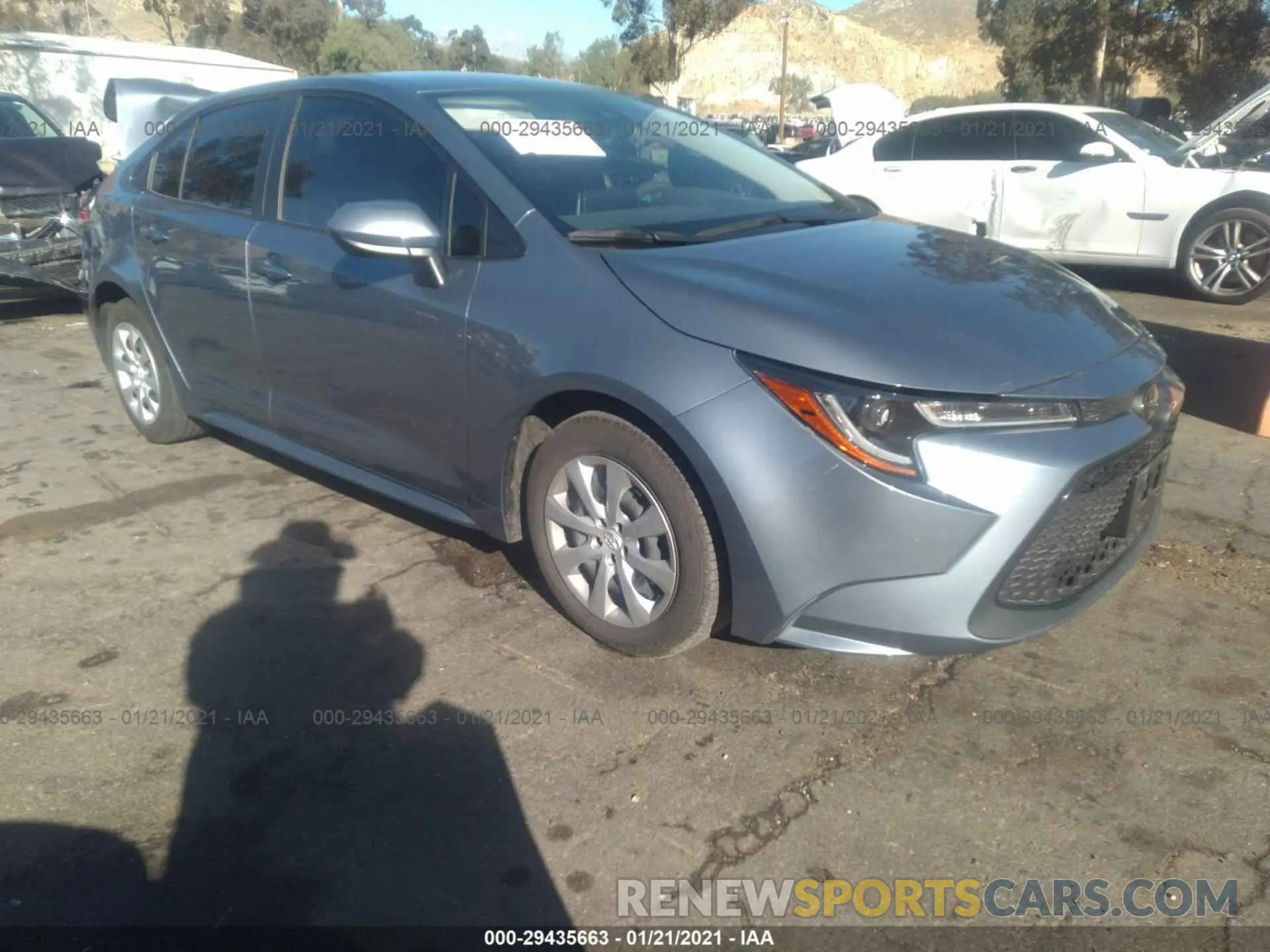 1 Photograph of a damaged car JTDEPRAE3LJ090761 TOYOTA COROLLA 2020
