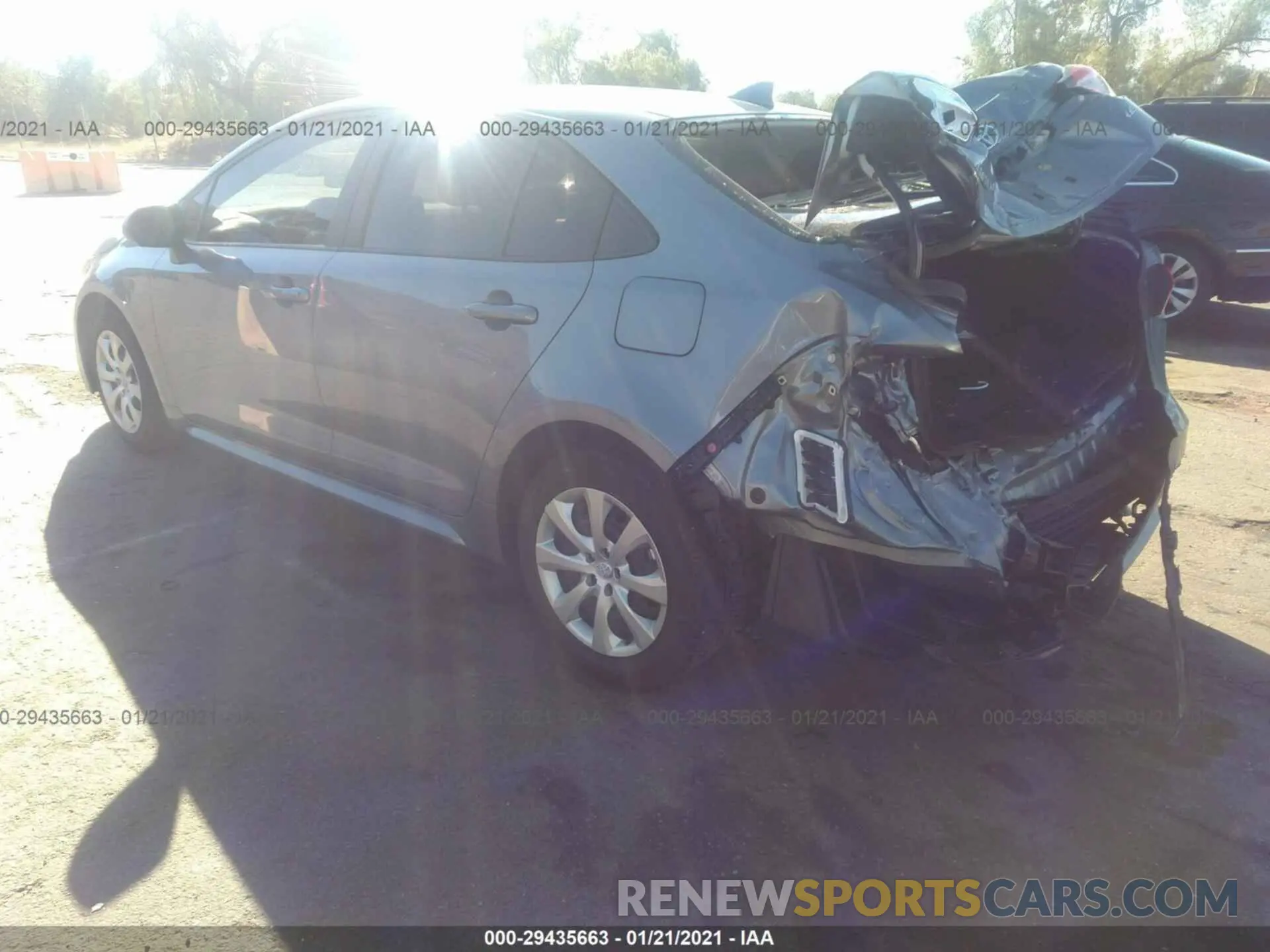 3 Photograph of a damaged car JTDEPRAE3LJ090761 TOYOTA COROLLA 2020