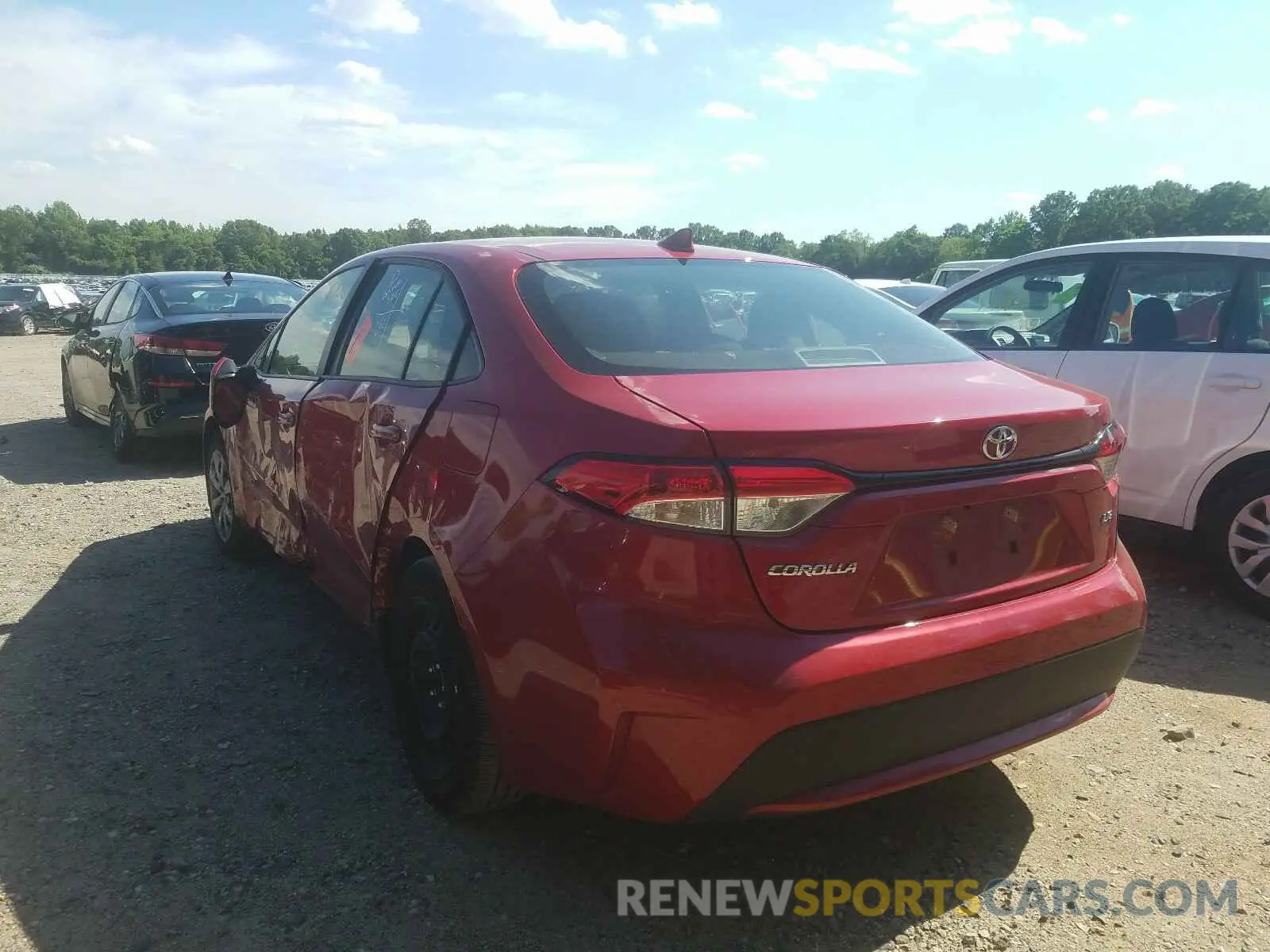 3 Photograph of a damaged car JTDEPRAE4LJ020749 TOYOTA COROLLA 2020