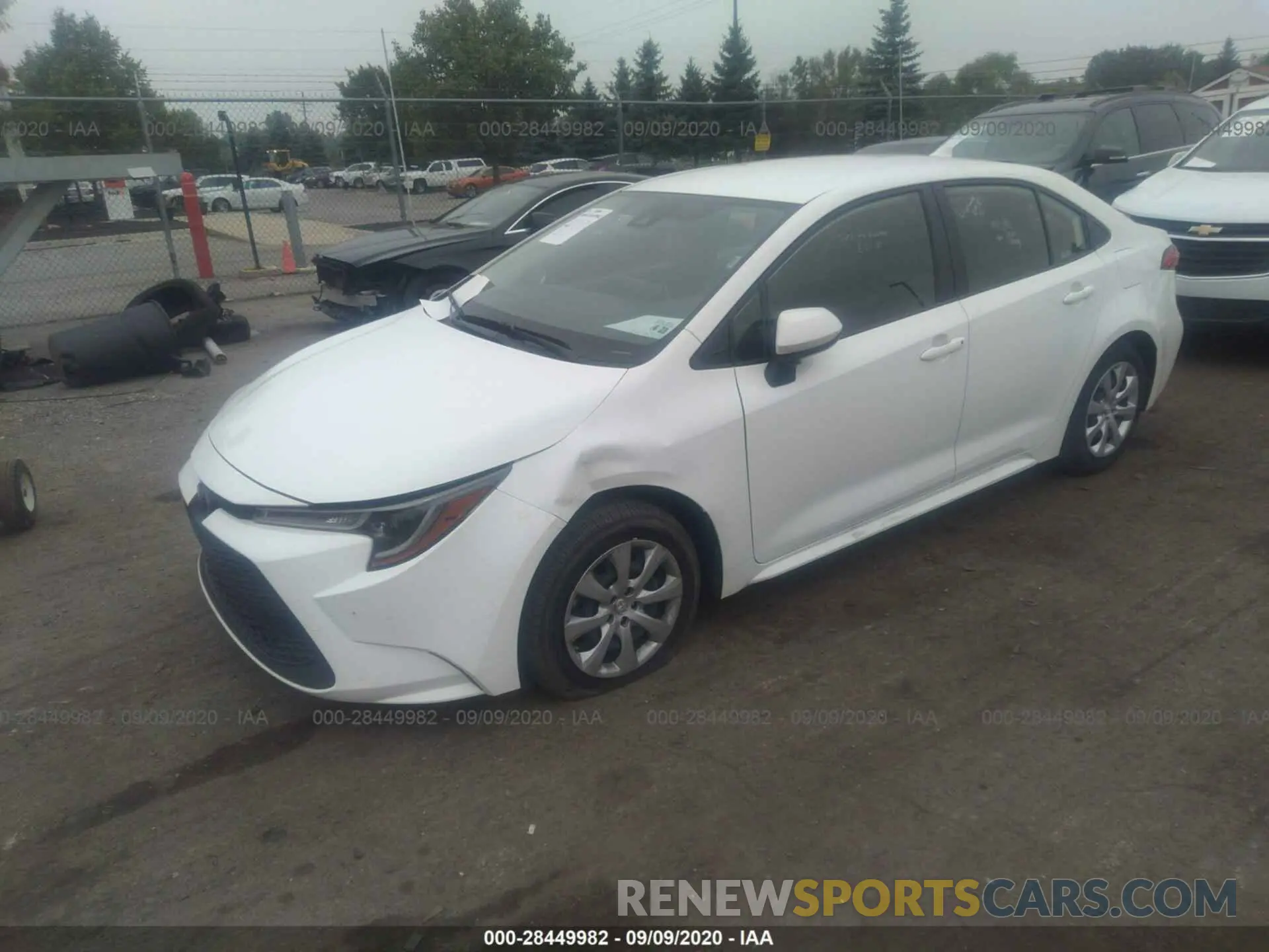2 Photograph of a damaged car JTDEPRAE4LJ021013 TOYOTA COROLLA 2020