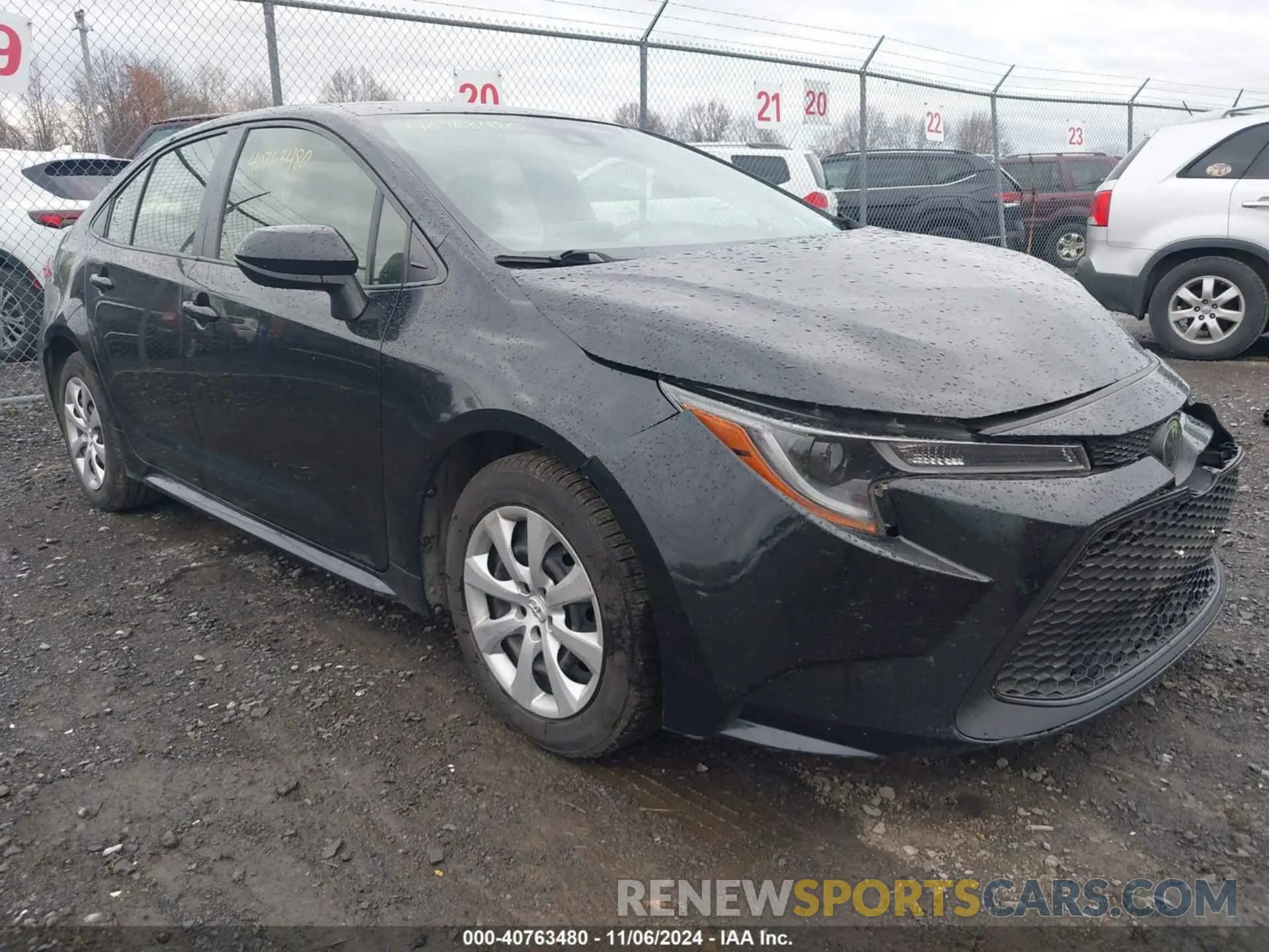 1 Photograph of a damaged car JTDEPRAE4LJ037843 TOYOTA COROLLA 2020