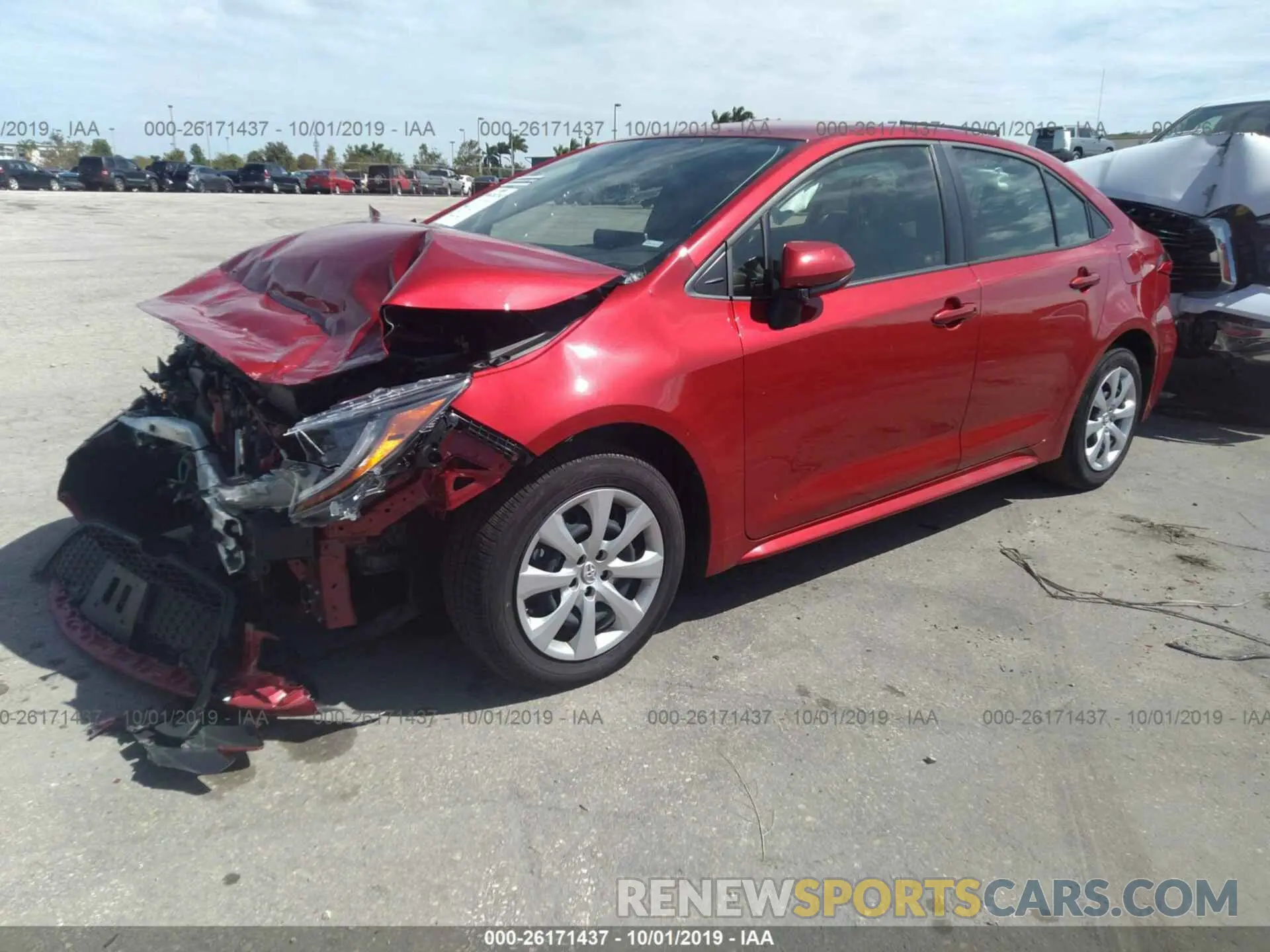 2 Photograph of a damaged car JTDEPRAE4LJ038507 TOYOTA COROLLA 2020
