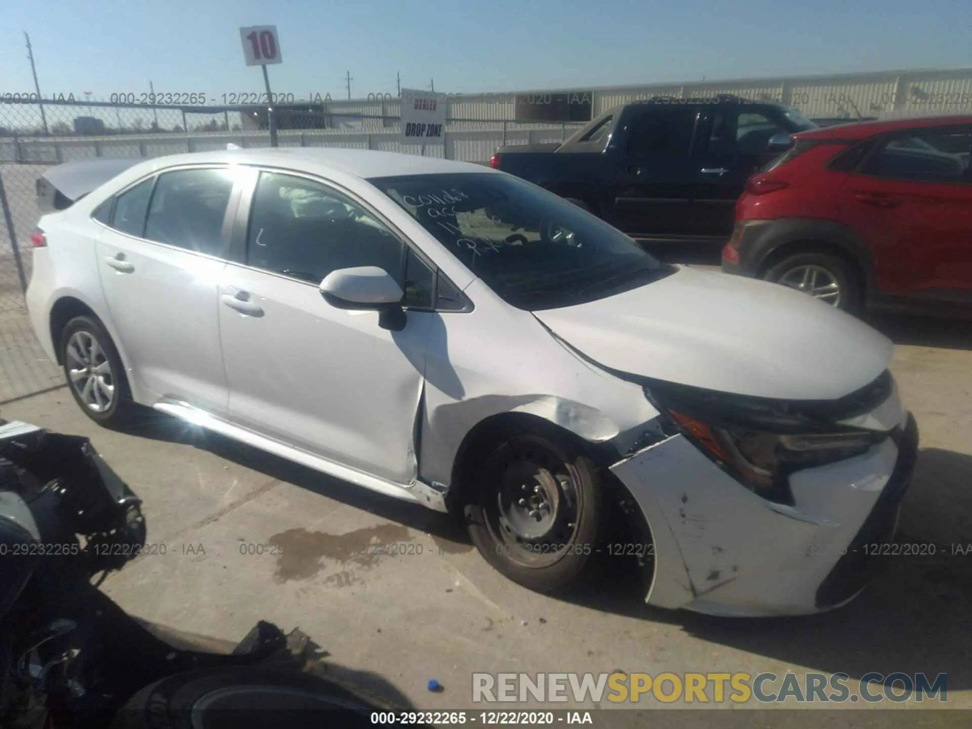 1 Photograph of a damaged car JTDEPRAE4LJ042833 TOYOTA COROLLA 2020