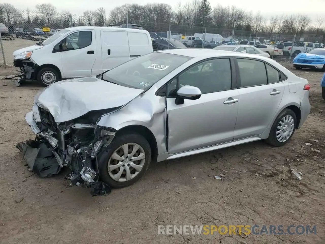 1 Photograph of a damaged car JTDEPRAE4LJ043612 TOYOTA COROLLA 2020