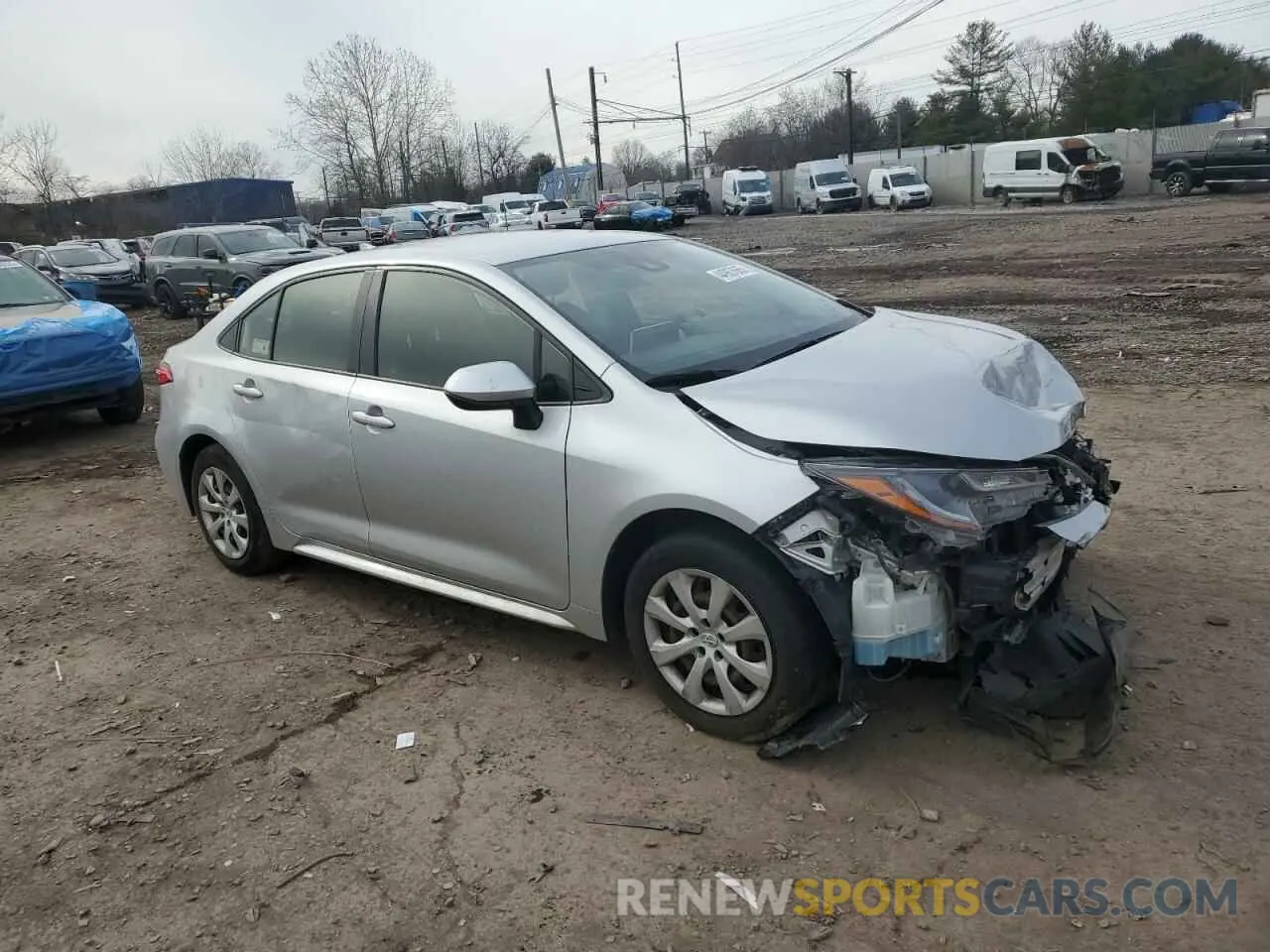 4 Фотография поврежденного автомобиля JTDEPRAE4LJ043612 TOYOTA COROLLA 2020