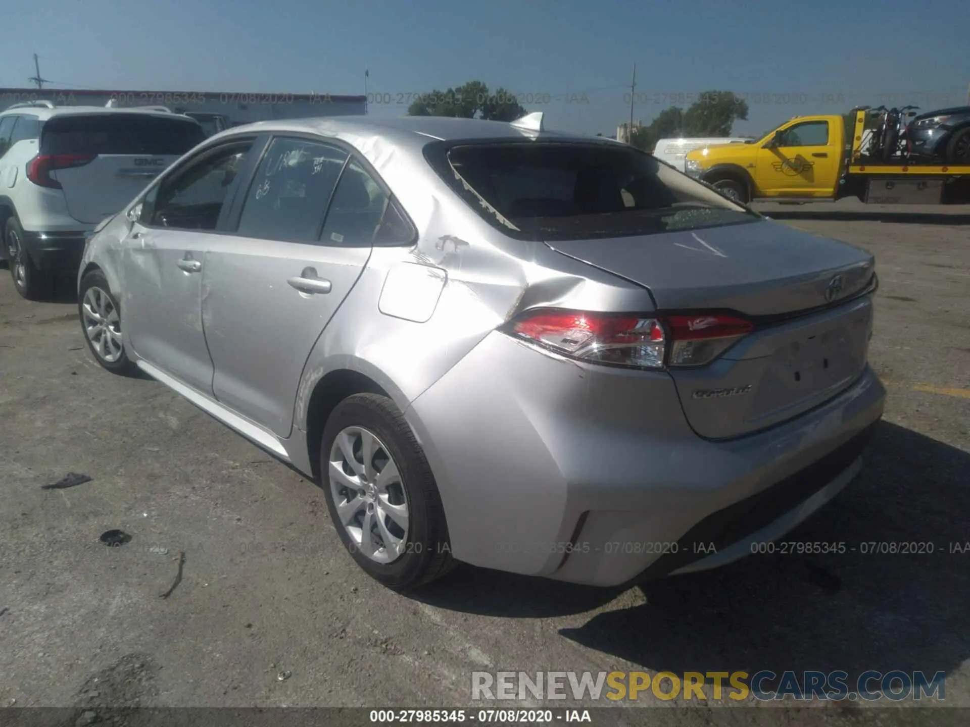 3 Photograph of a damaged car JTDEPRAE4LJ046333 TOYOTA COROLLA 2020