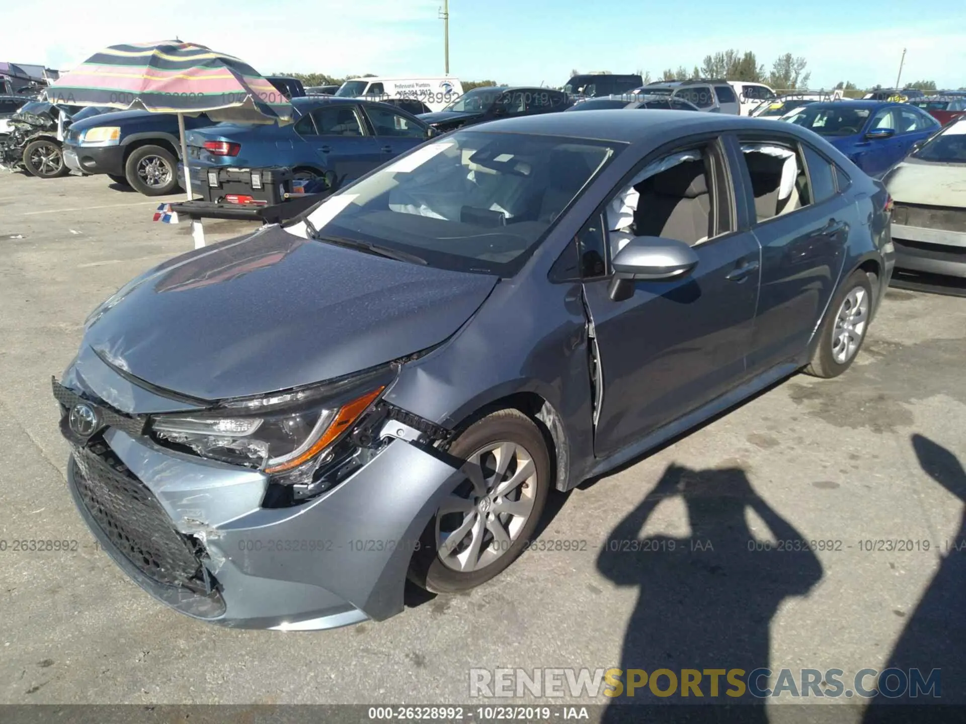 2 Photograph of a damaged car JTDEPRAE4LJ049622 TOYOTA COROLLA 2020