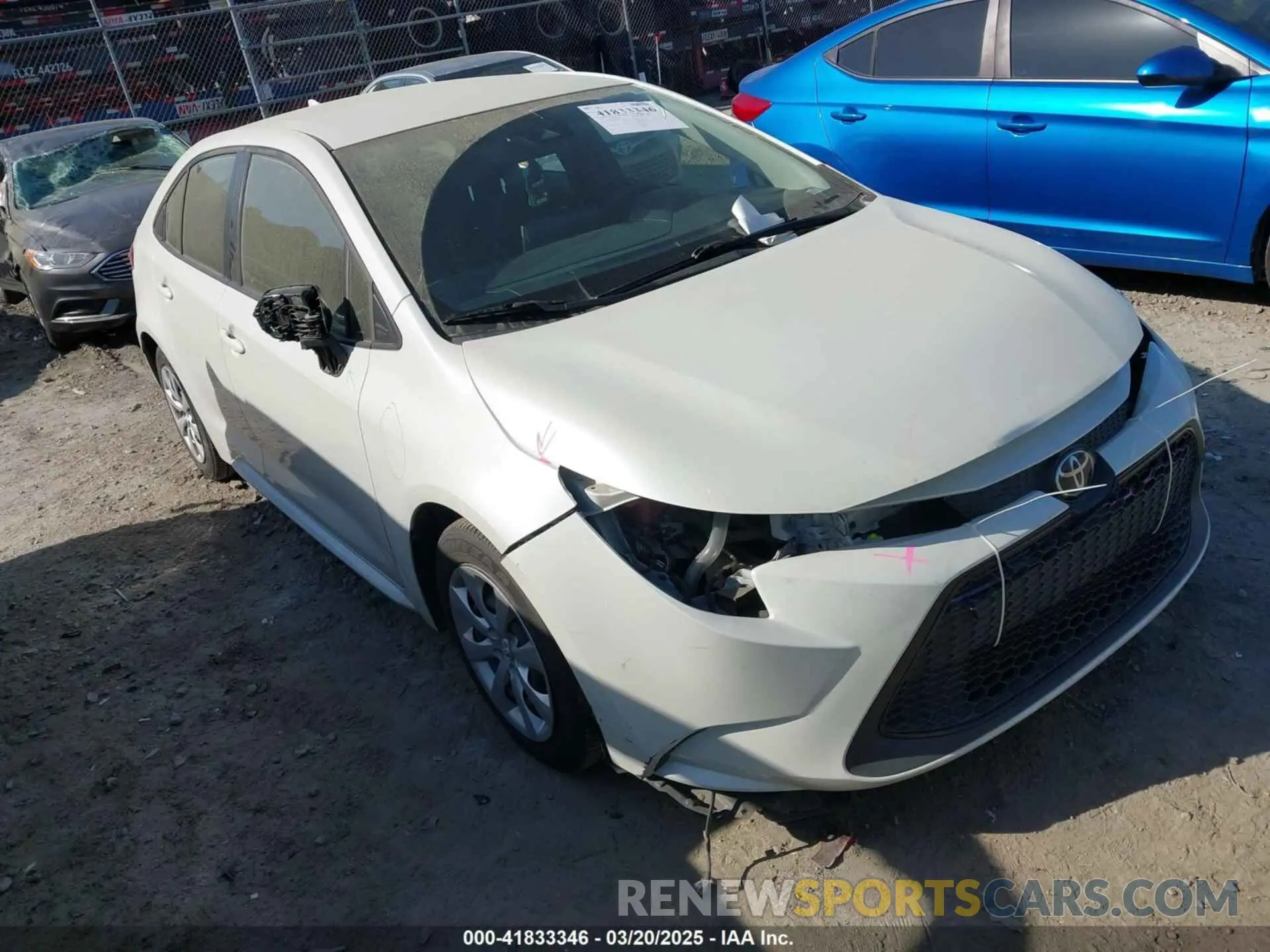 1 Фотография поврежденного автомобиля JTDEPRAE4LJ057655 TOYOTA COROLLA 2020