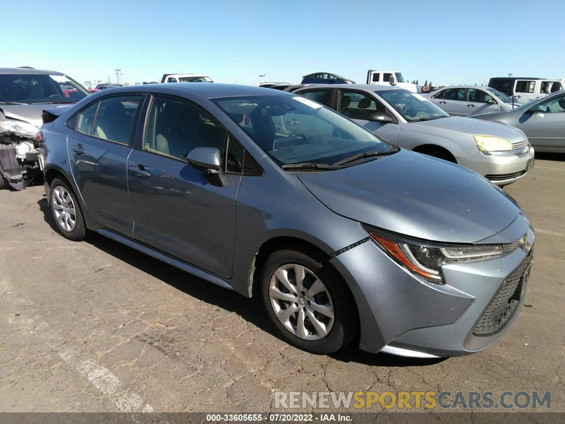 1 Photograph of a damaged car JTDEPRAE4LJ059504 TOYOTA COROLLA 2020