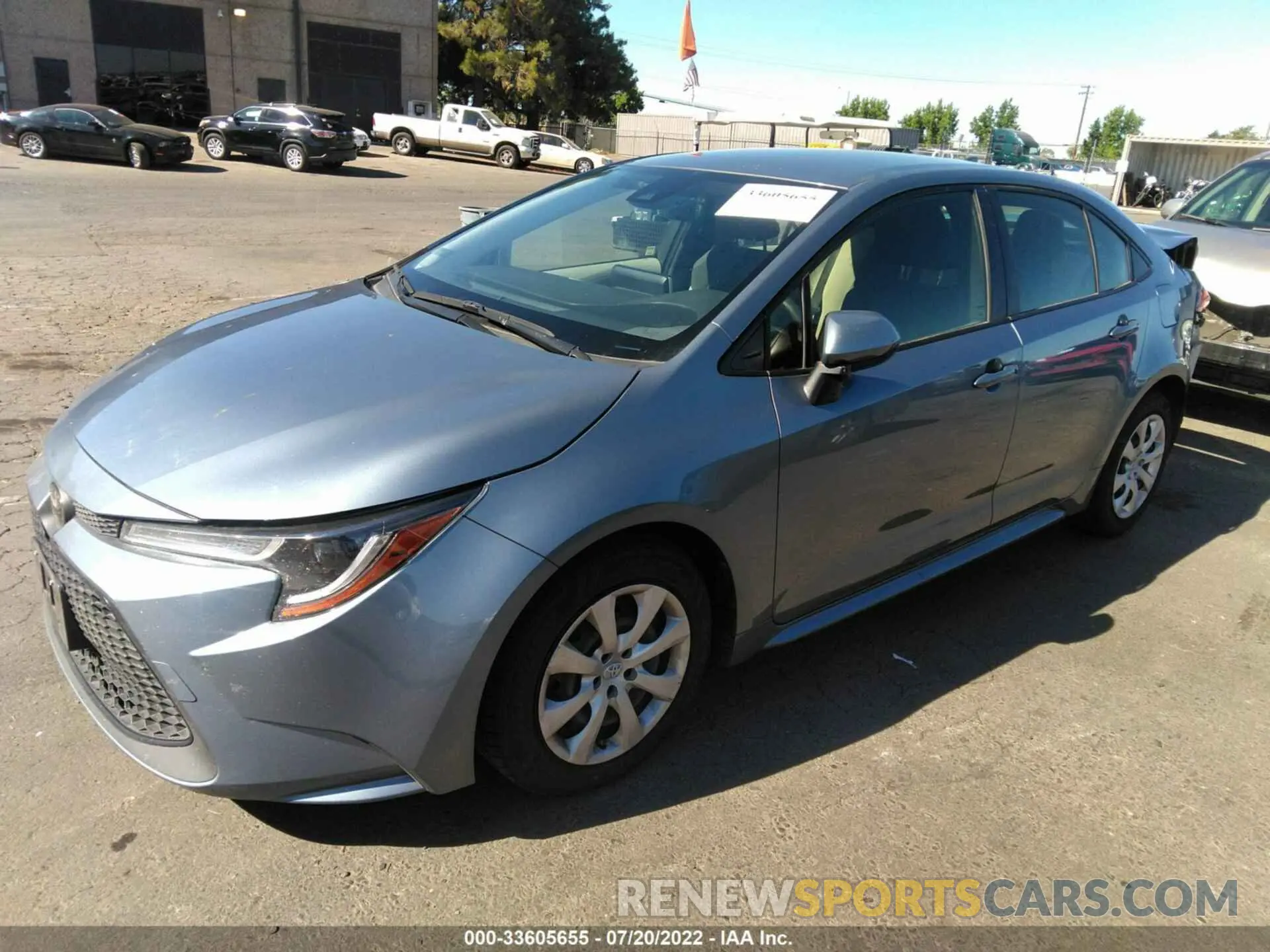 2 Photograph of a damaged car JTDEPRAE4LJ059504 TOYOTA COROLLA 2020