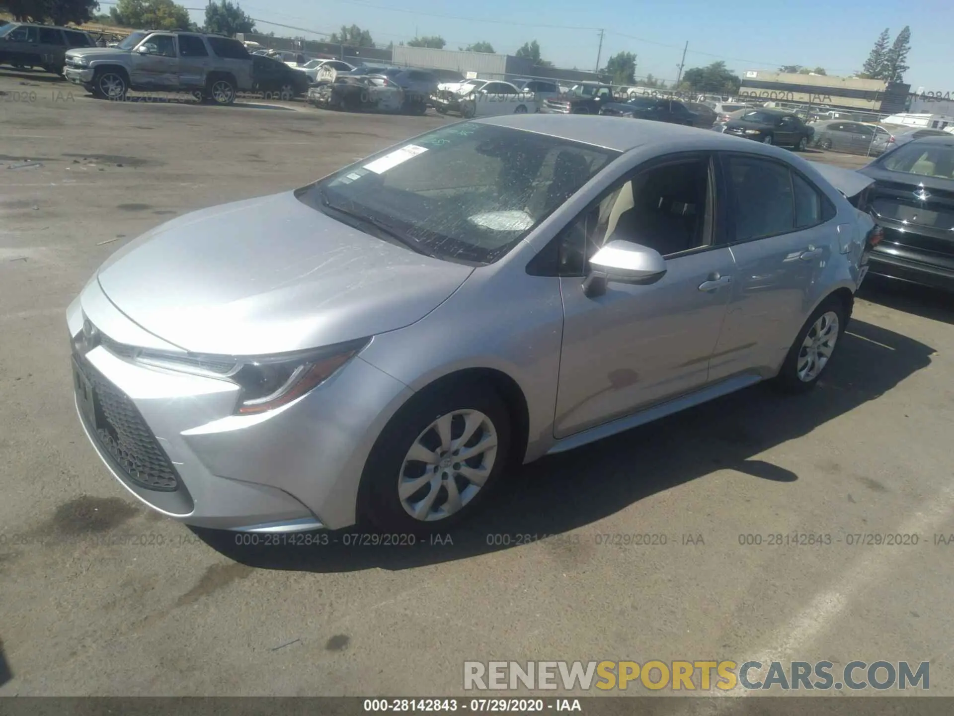 2 Photograph of a damaged car JTDEPRAE4LJ090560 TOYOTA COROLLA 2020