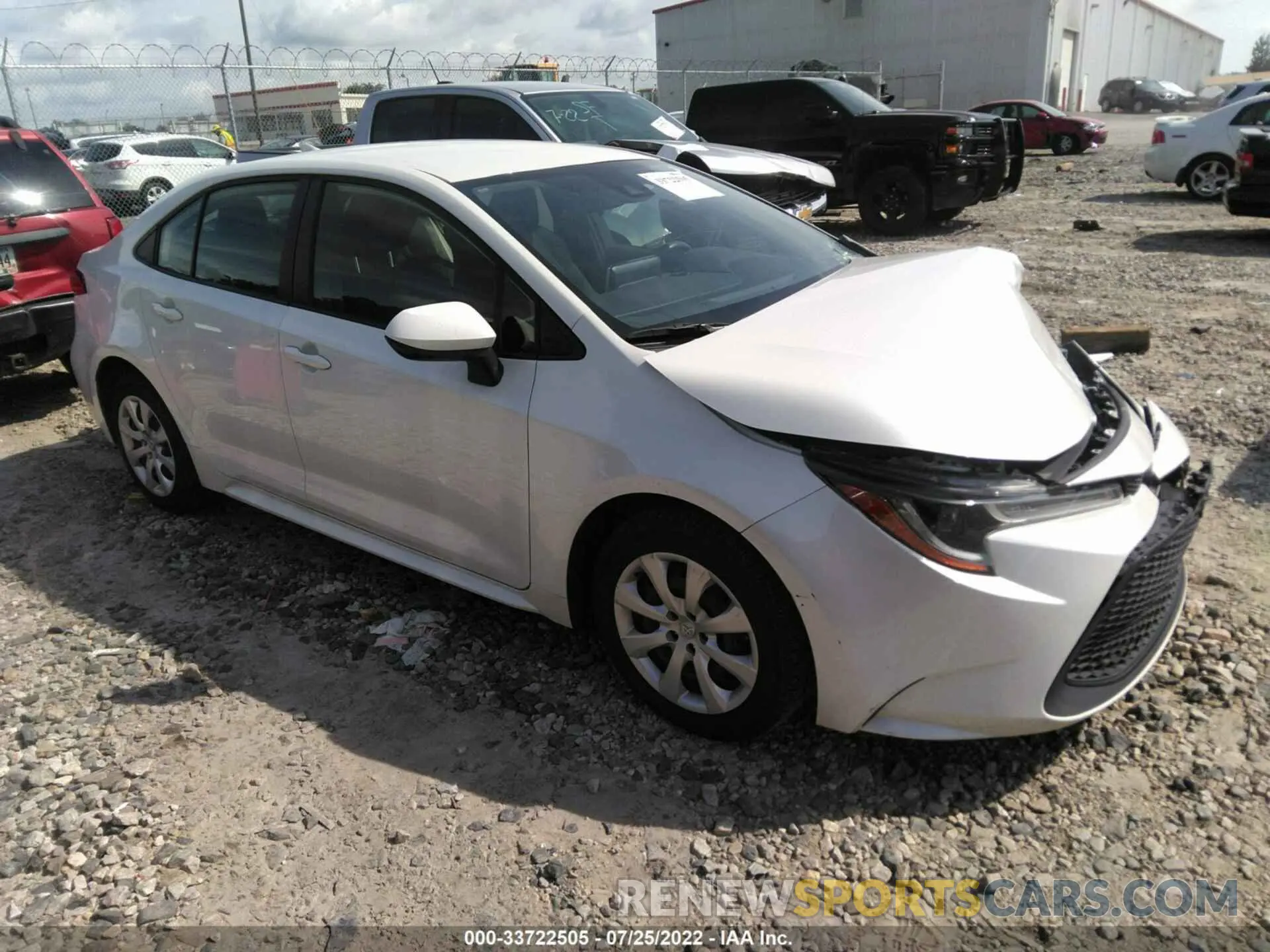 1 Photograph of a damaged car JTDEPRAE4LJ101685 TOYOTA COROLLA 2020