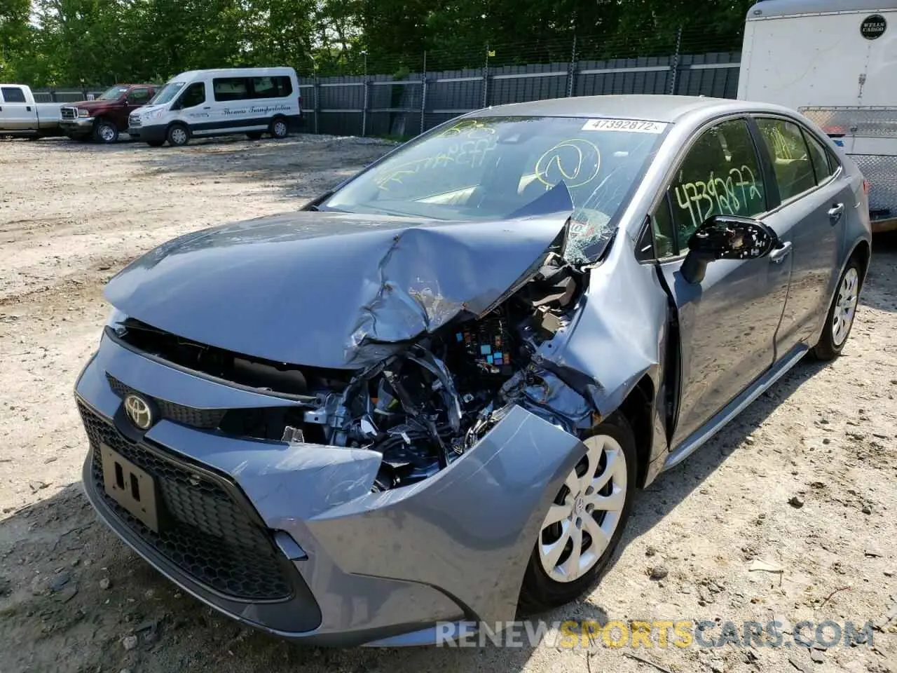 2 Фотография поврежденного автомобиля JTDEPRAE4LJ116851 TOYOTA COROLLA 2020