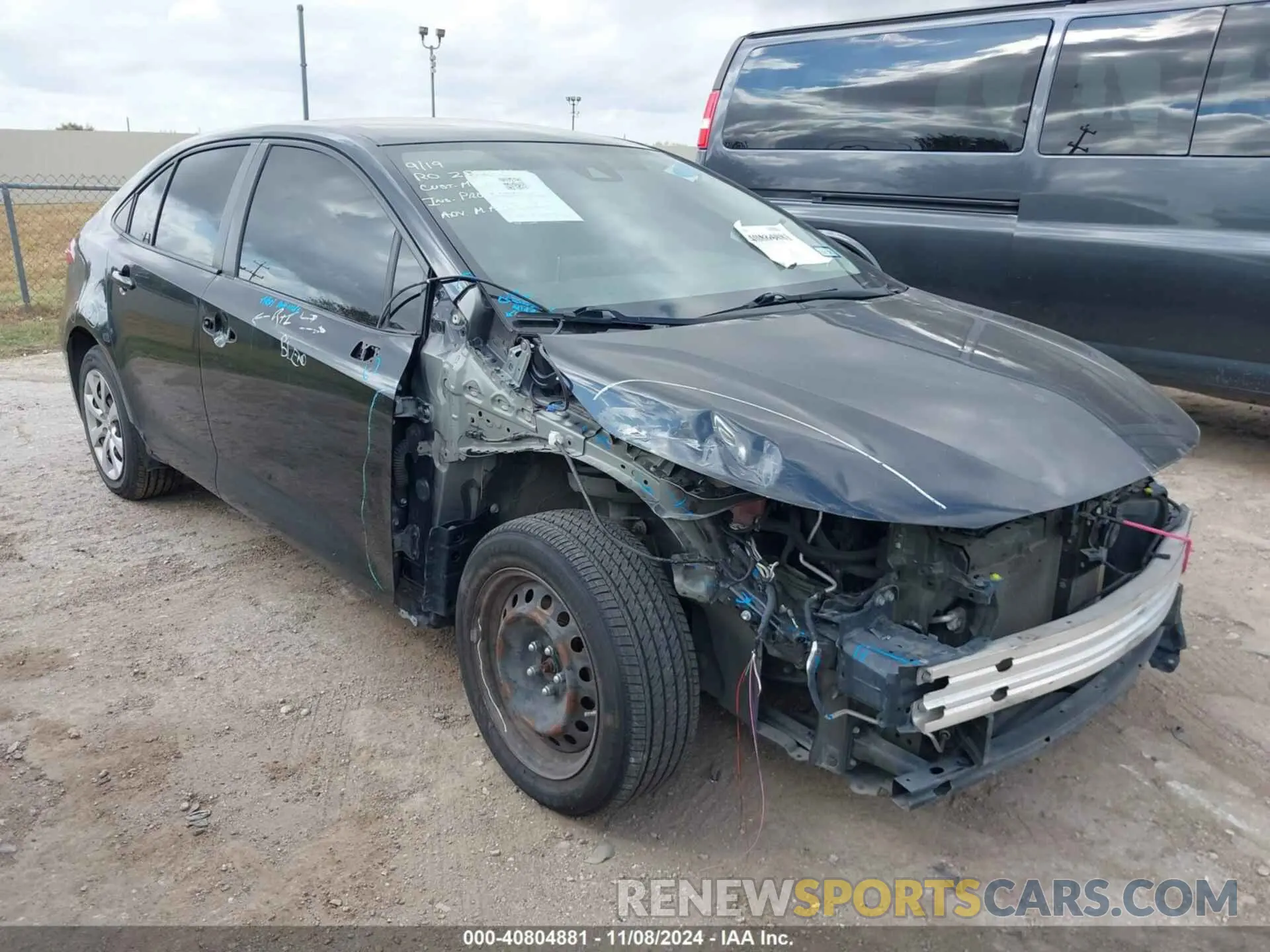 1 Photograph of a damaged car JTDEPRAE5LJ021568 TOYOTA COROLLA 2020