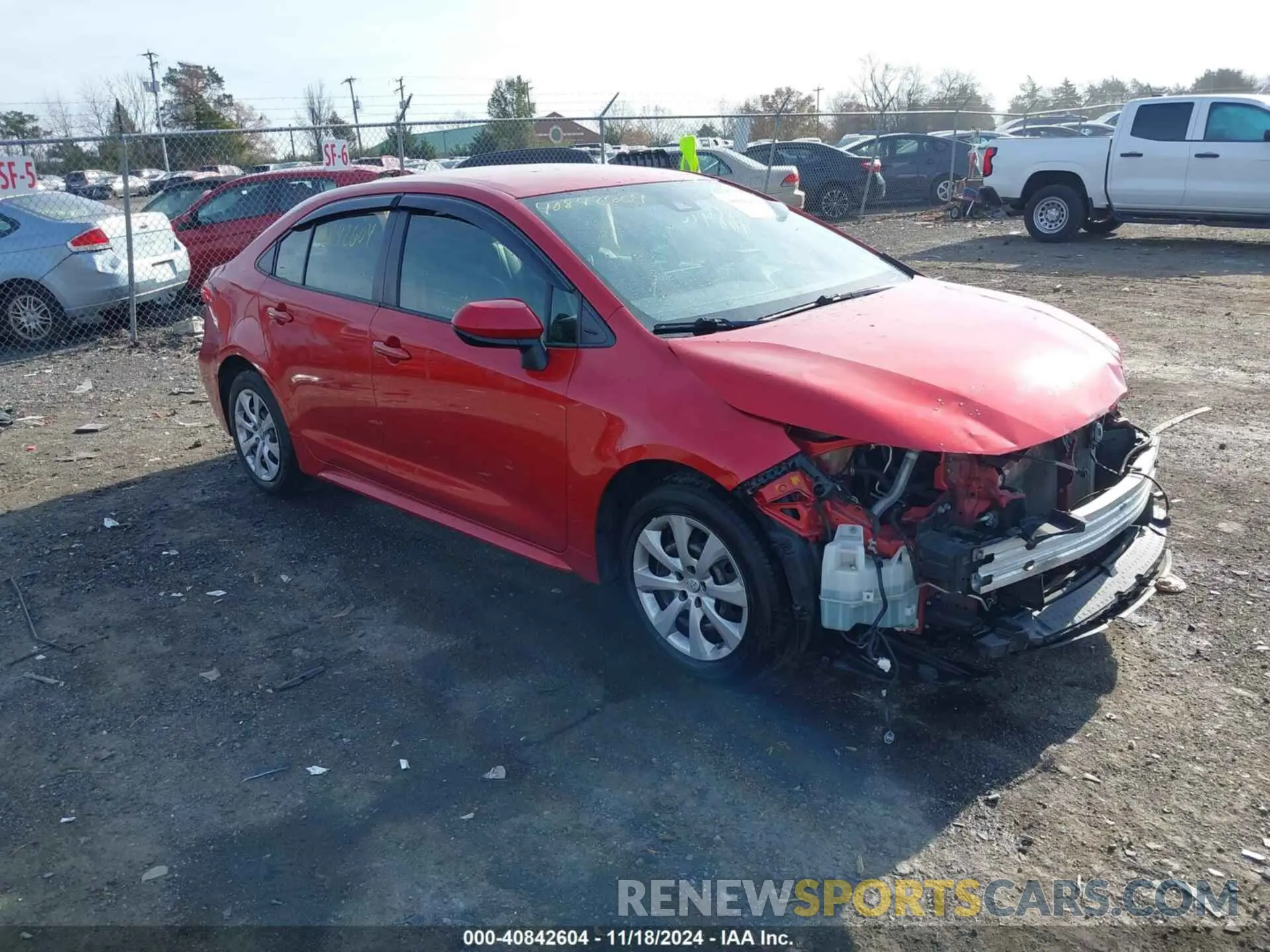 1 Photograph of a damaged car JTDEPRAE5LJ034059 TOYOTA COROLLA 2020