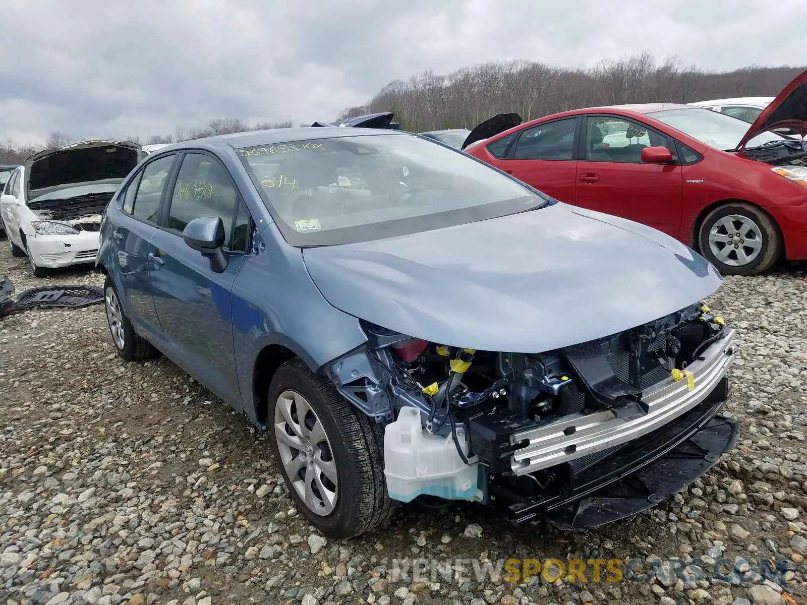 1 Photograph of a damaged car JTDEPRAE5LJ042985 TOYOTA COROLLA 2020
