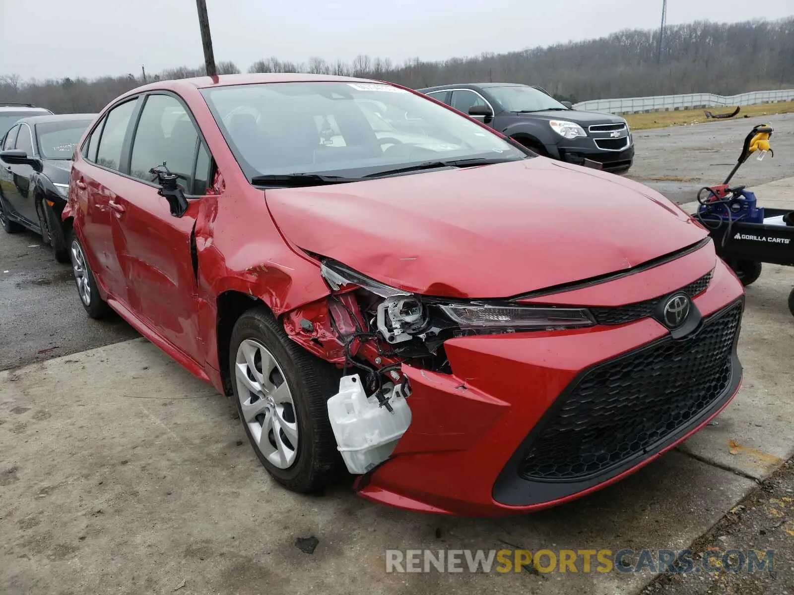 1 Photograph of a damaged car JTDEPRAE5LJ096982 TOYOTA COROLLA 2020