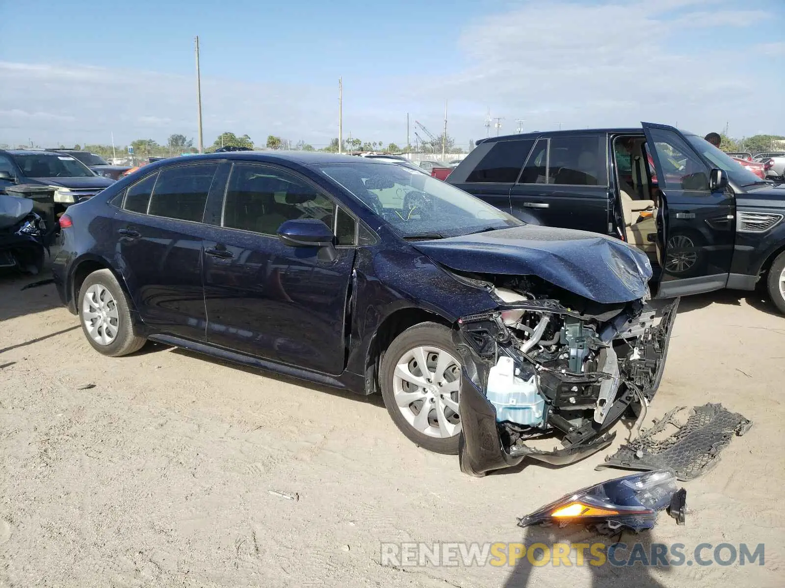 1 Photograph of a damaged car JTDEPRAE5LJ099414 TOYOTA COROLLA 2020