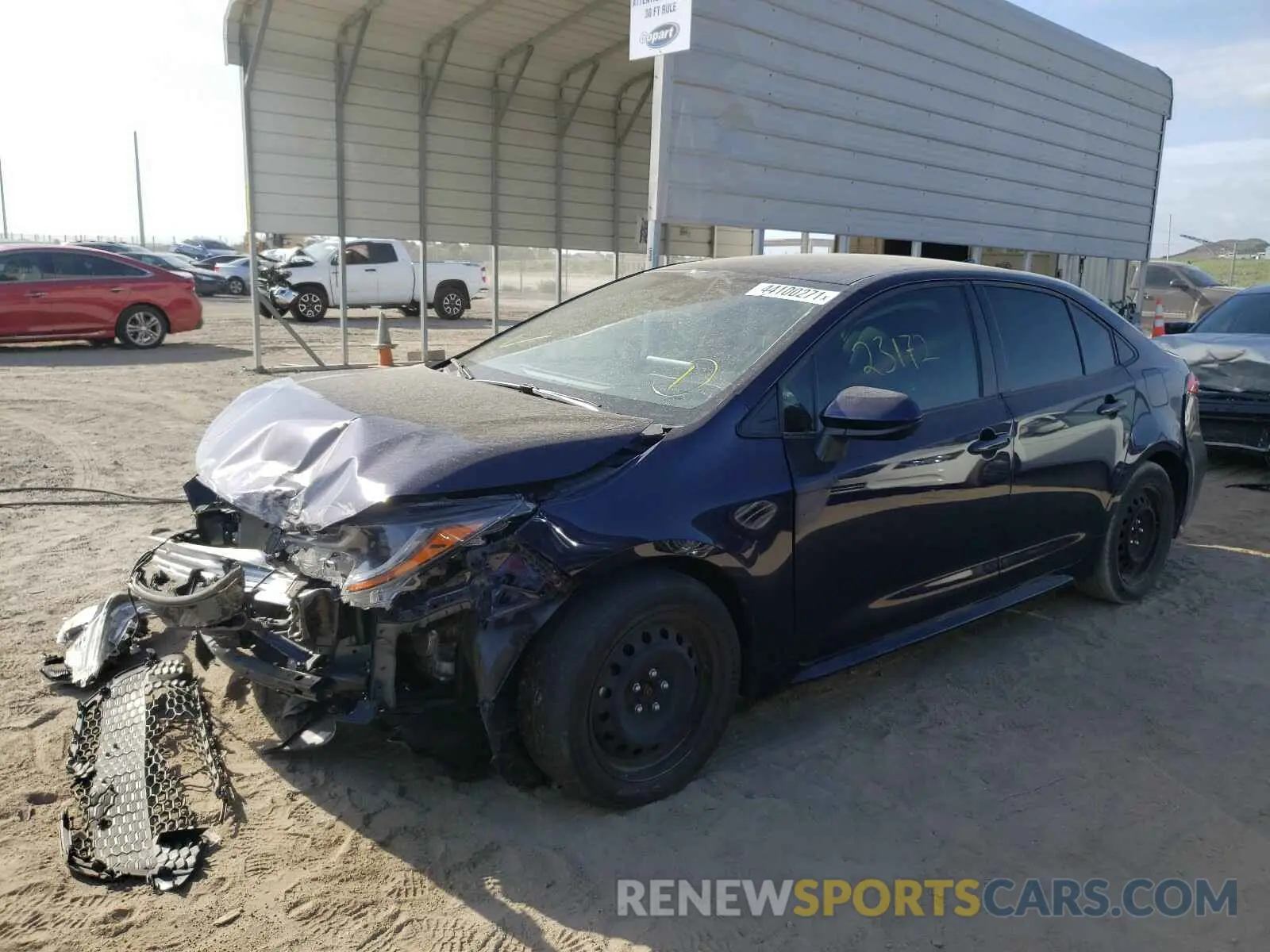 2 Photograph of a damaged car JTDEPRAE5LJ099414 TOYOTA COROLLA 2020
