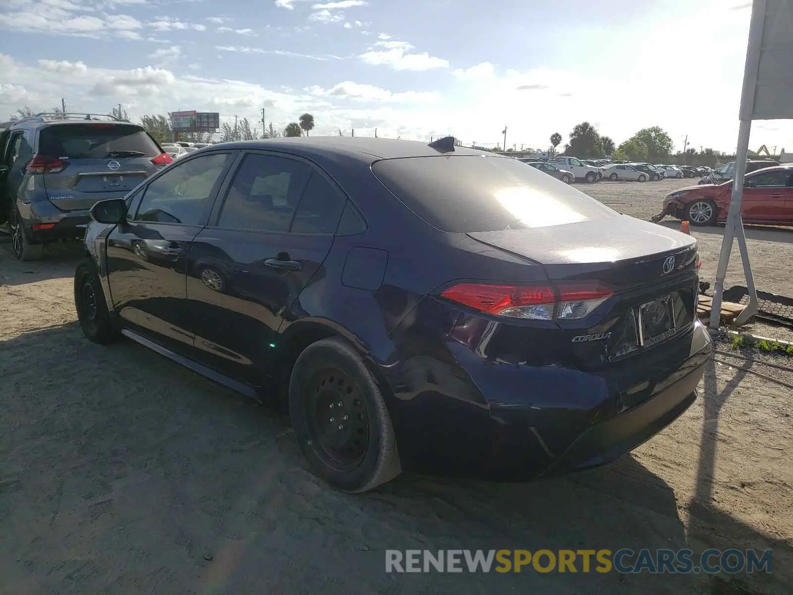 3 Photograph of a damaged car JTDEPRAE5LJ099414 TOYOTA COROLLA 2020