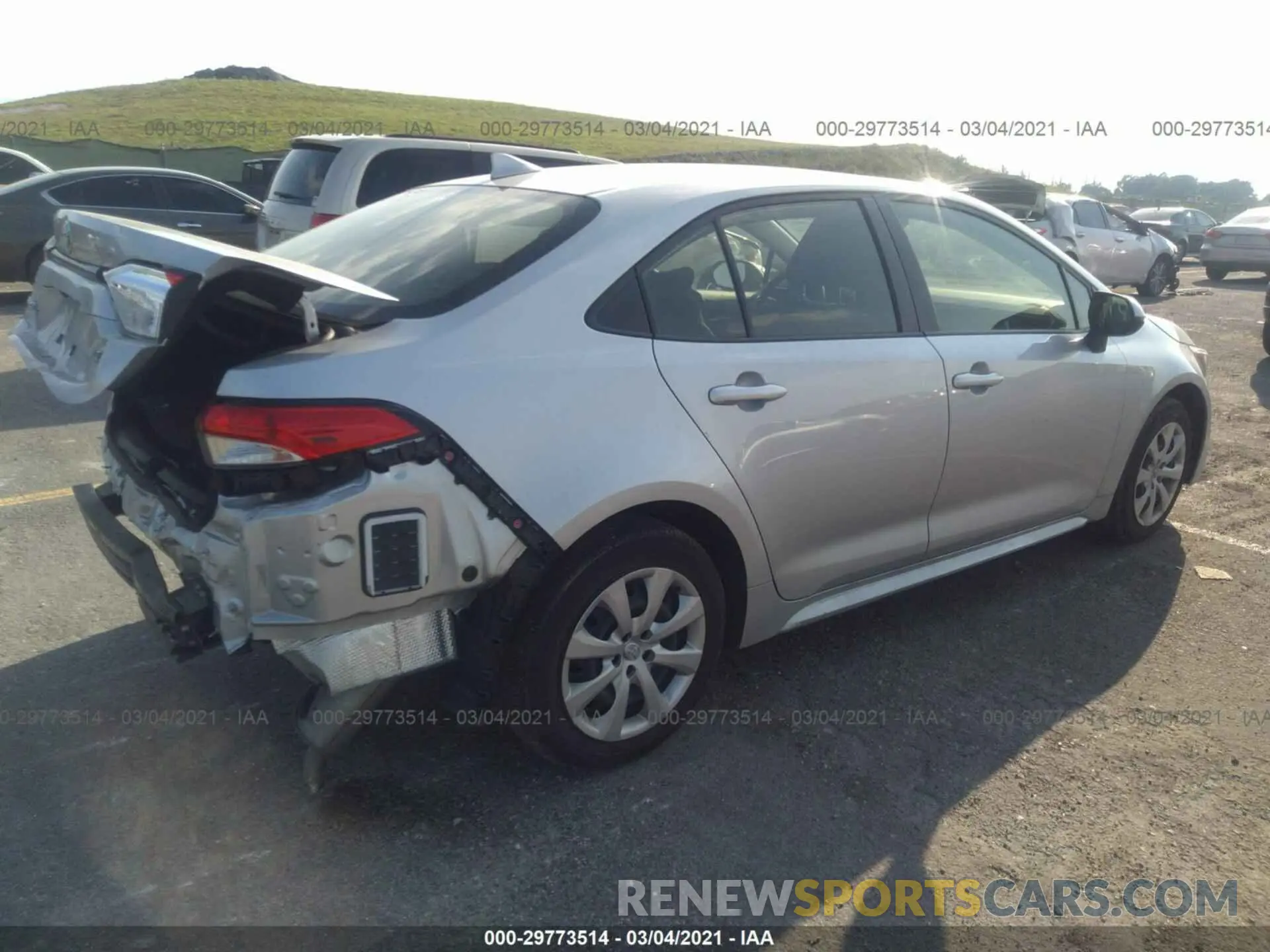 4 Photograph of a damaged car JTDEPRAE5LJ102599 TOYOTA COROLLA 2020