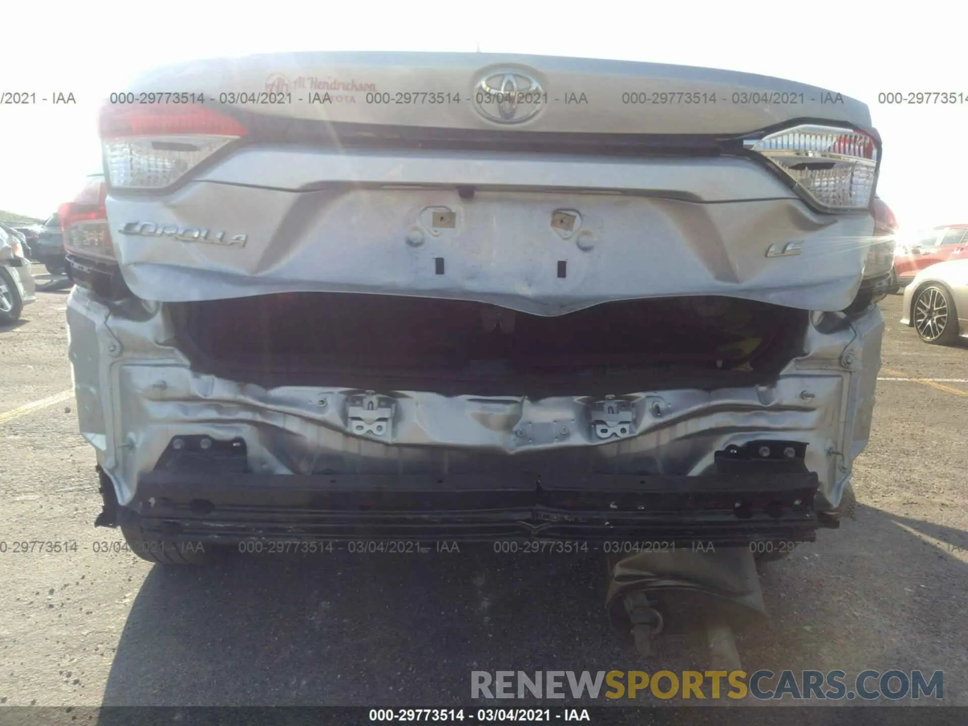 6 Photograph of a damaged car JTDEPRAE5LJ102599 TOYOTA COROLLA 2020